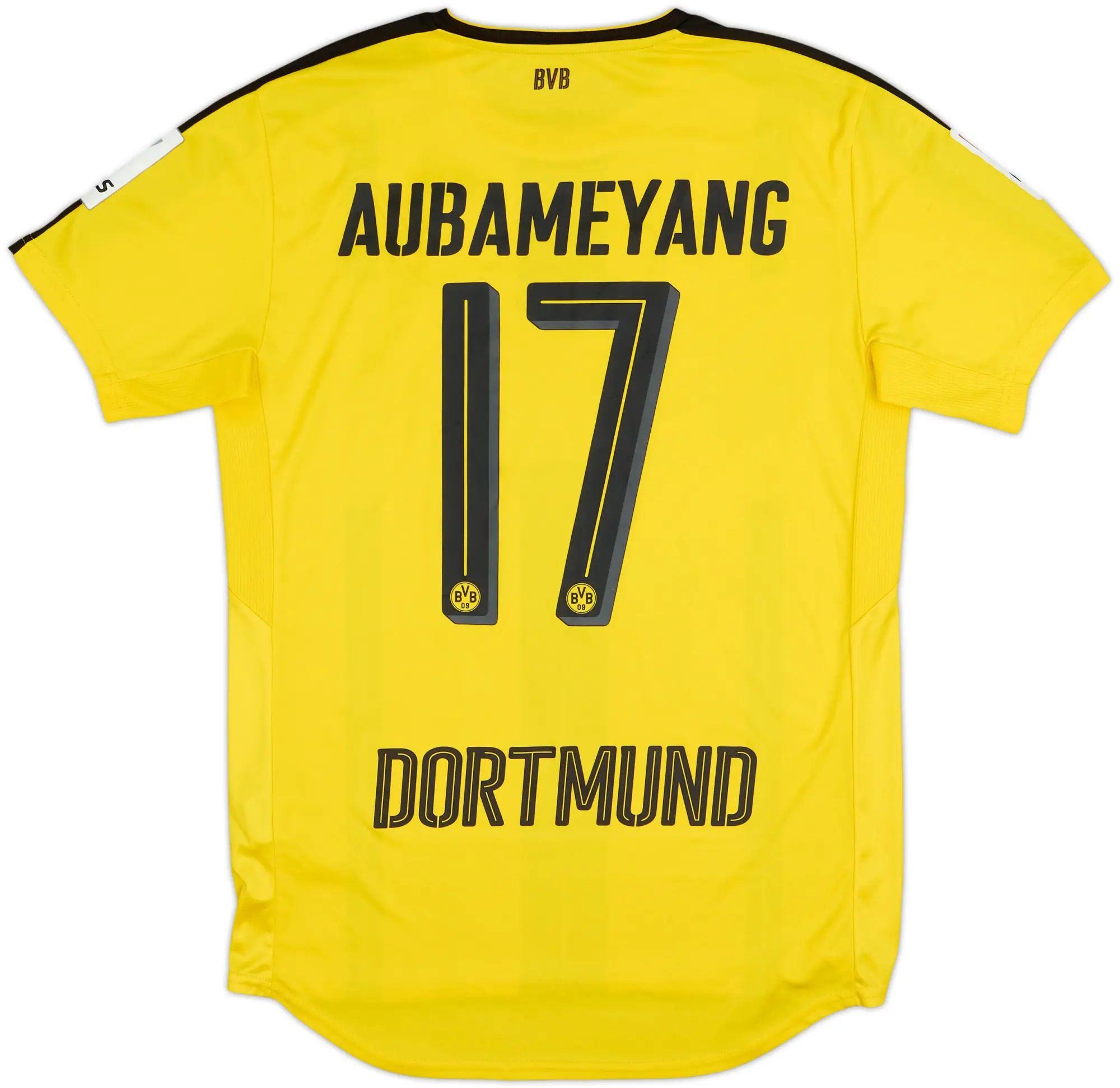 2016-17 Borussia Dortmund Home Shirt Aubameyang #17 - 8/10 - (M)