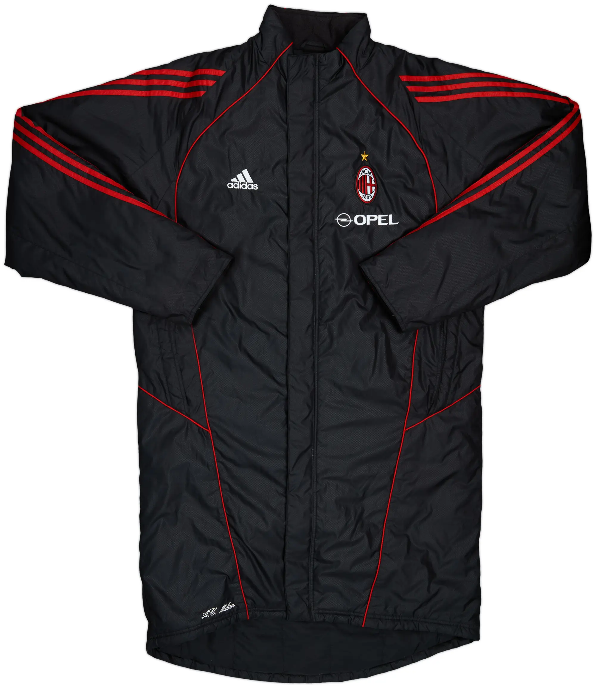 2005-06 AC Milan adidas Padded Bench Coat - 7/10 - (L)