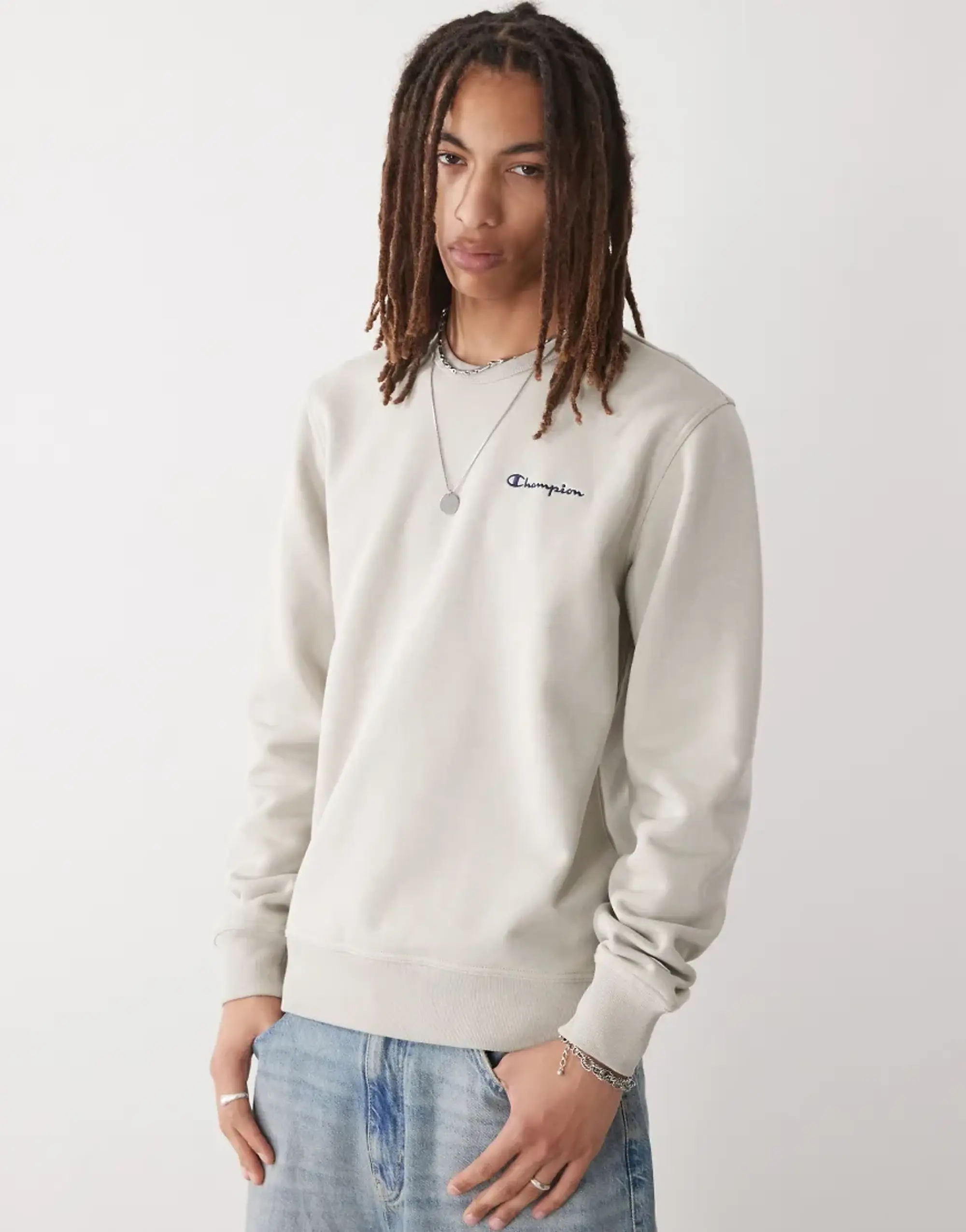 Champion Crewneck Sweatshirt In Beige-Neutral