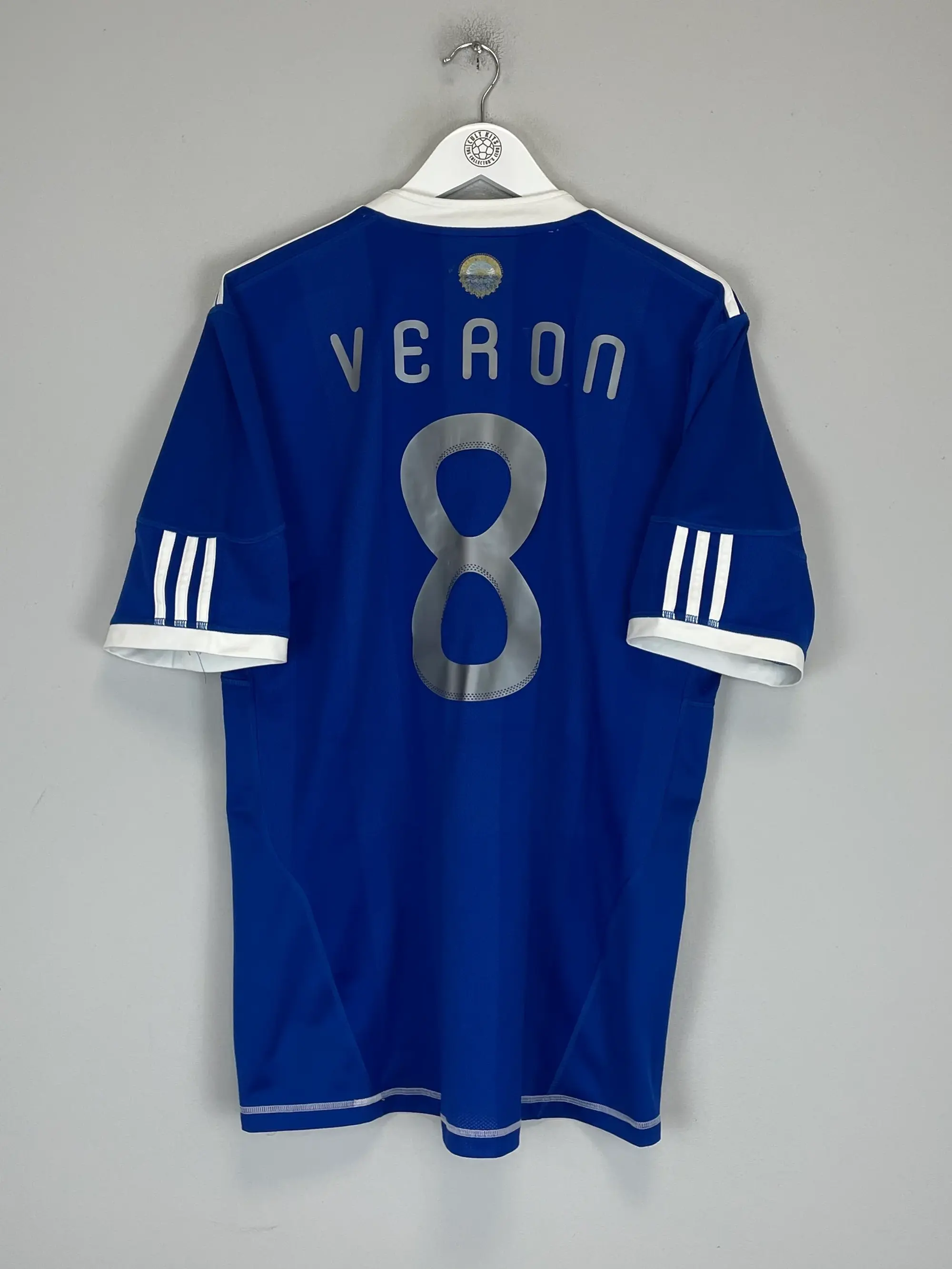 2010/11 ARGENTINA VERON #8 (GREECE v ARGENTINA) AWAY SHIRT (L) ADIDAS | CULT KITS