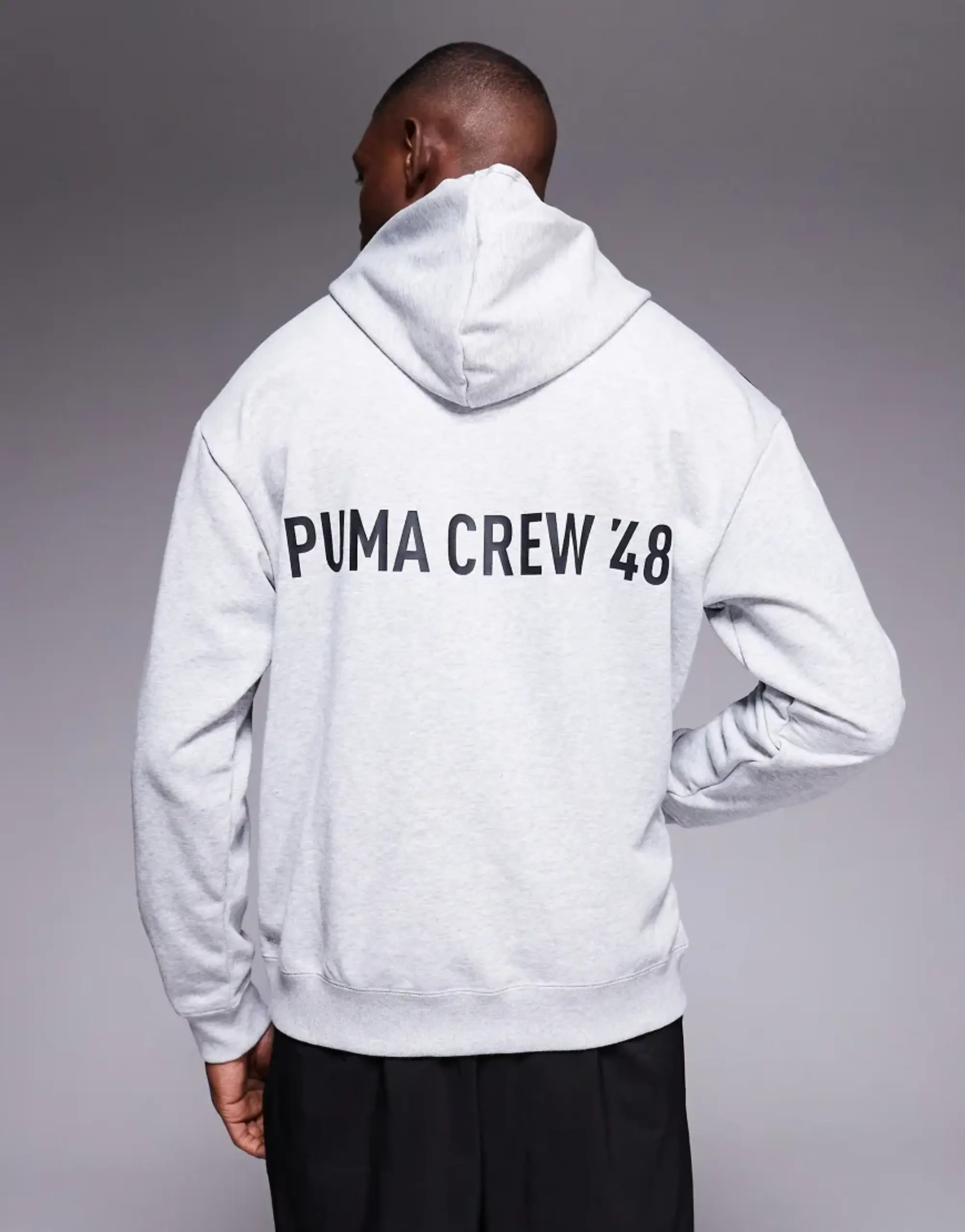 Puma Graphic French Terry Hoodie In Grey