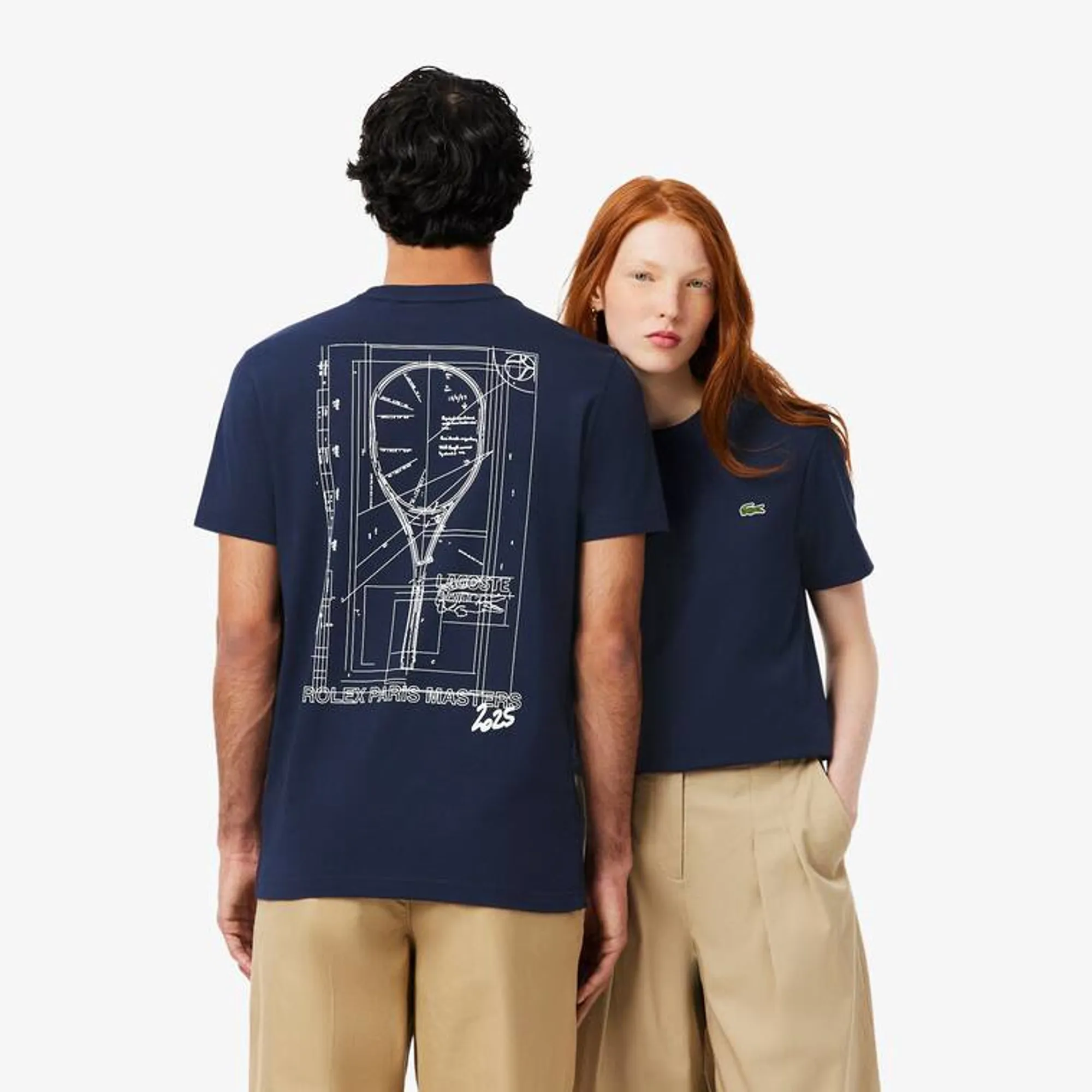 Lacoste Rolex Paris Masters Edition Printed T-shirt - Midnight Blue