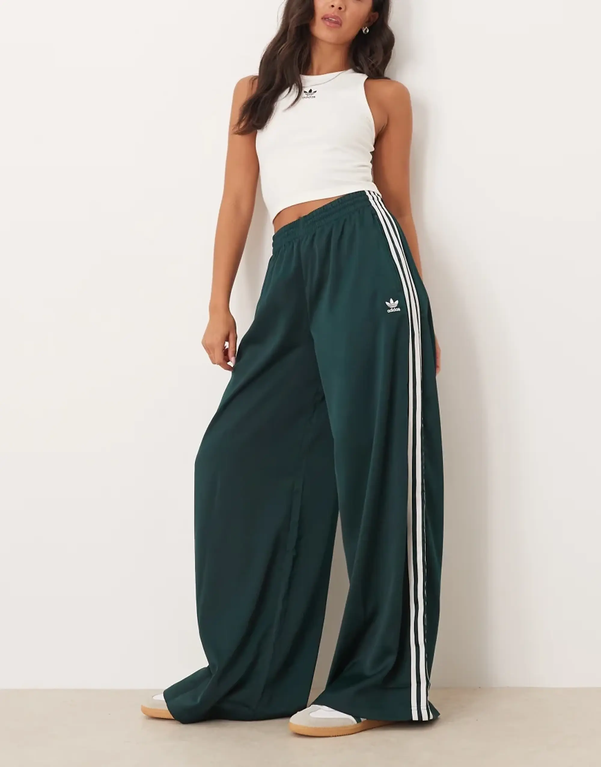 Adidas Originals Adicolor Satin Wide Leg Joggers