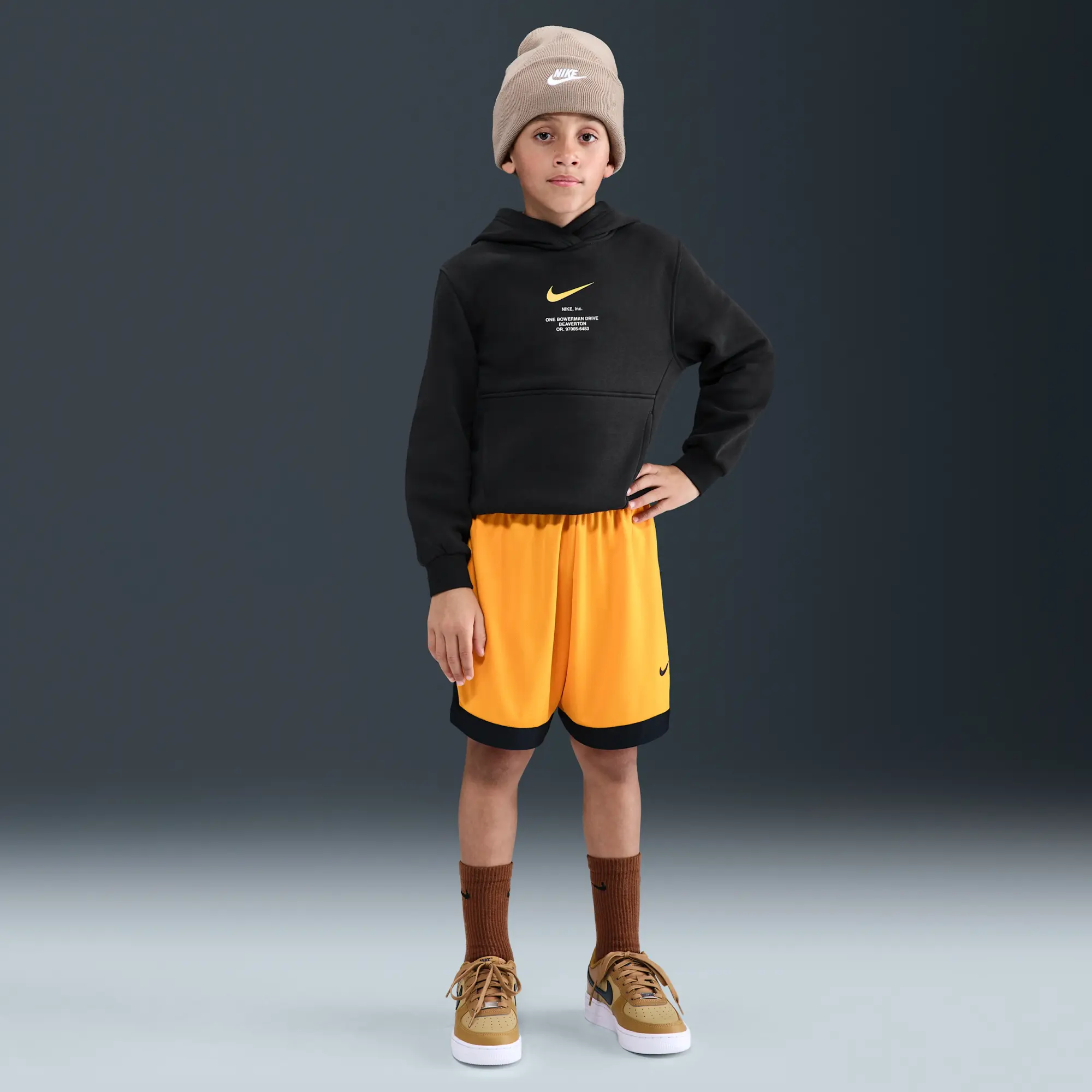 Nike Sportswear Club Fleece Older Kids' (Boys') Pullover Hoodie - Black - Cotton/Polyester