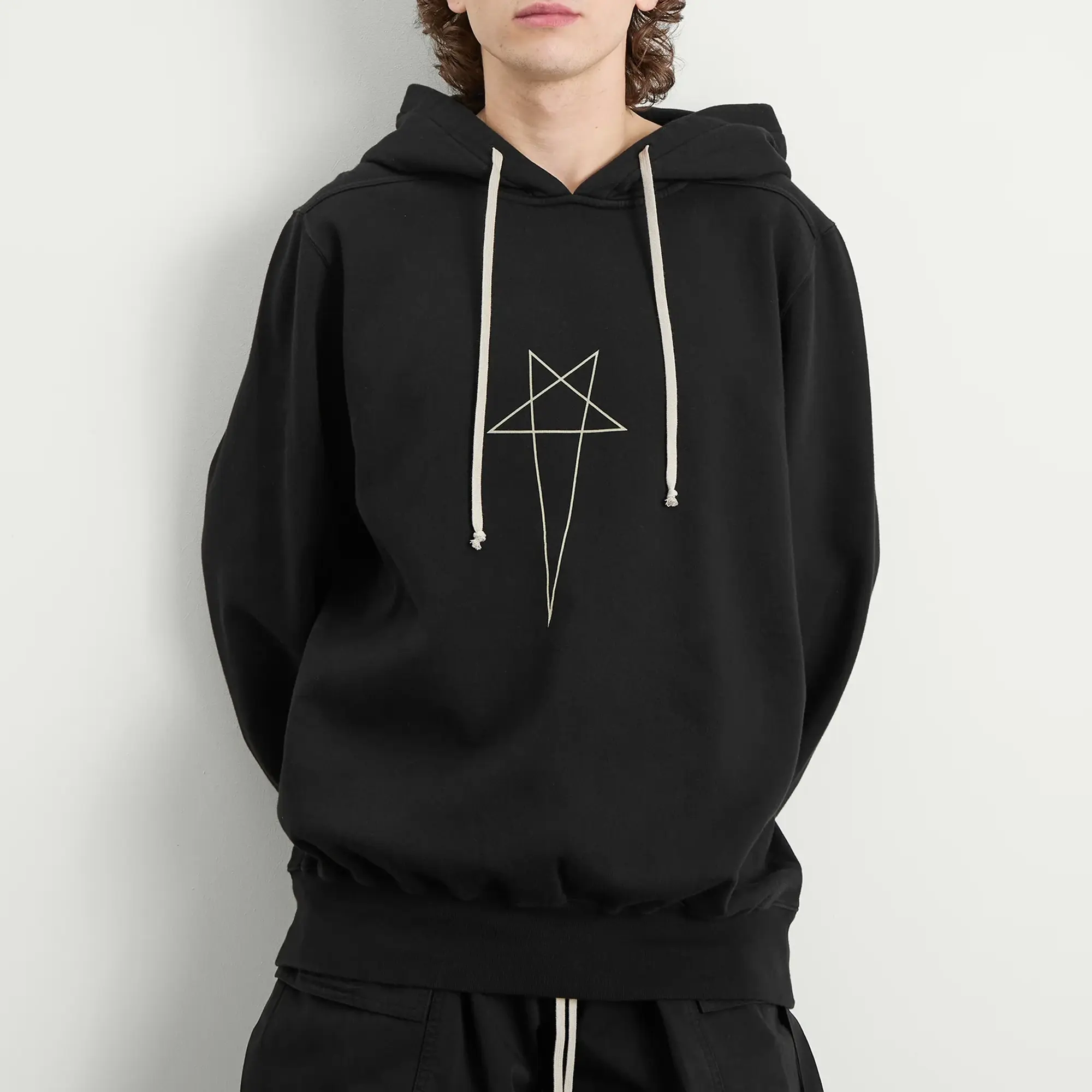 Rick Owens DRKSHDW Men's Oversized Hoodie Black/Pearl