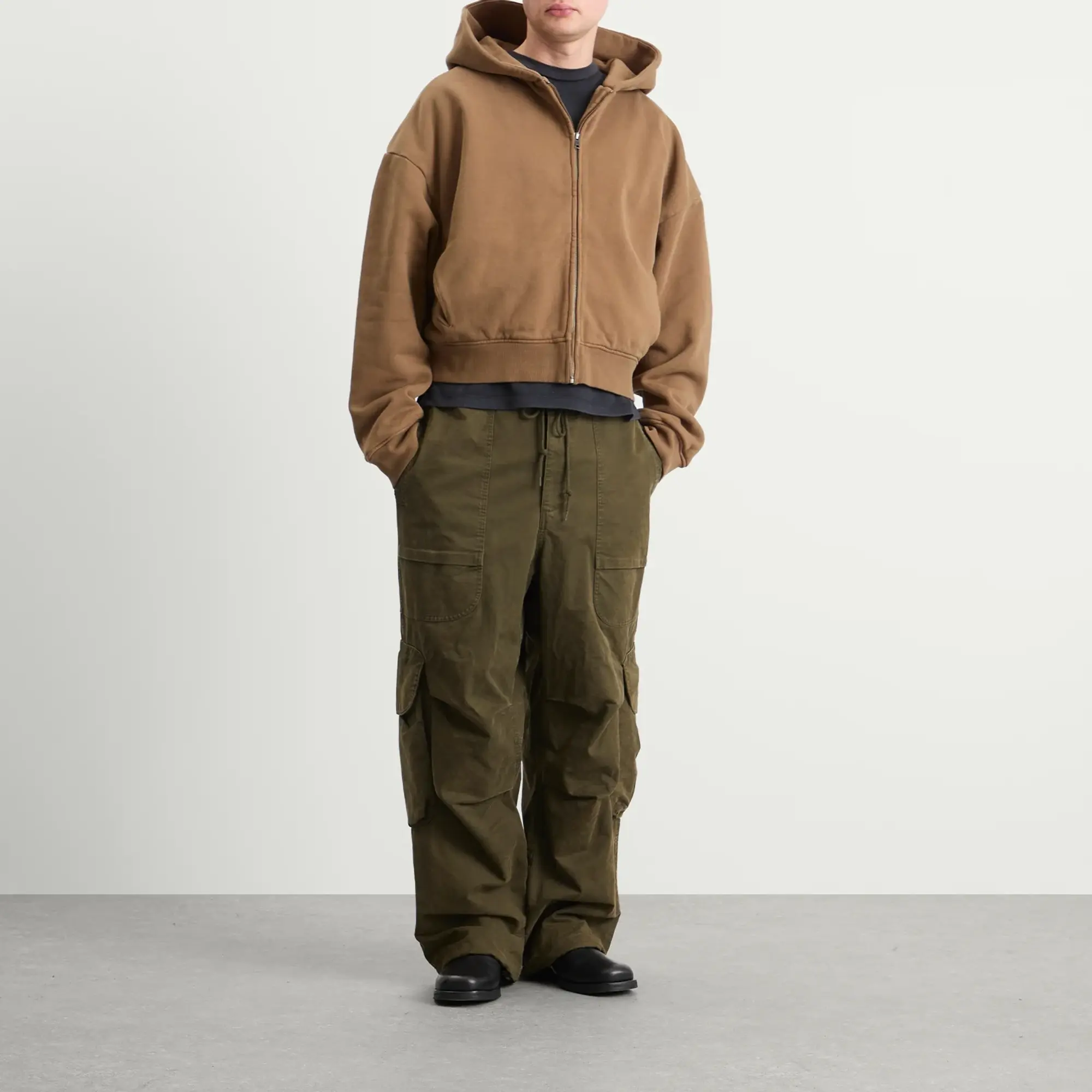 Entire Studios Men's Thermal Waffle Hoodie Dune