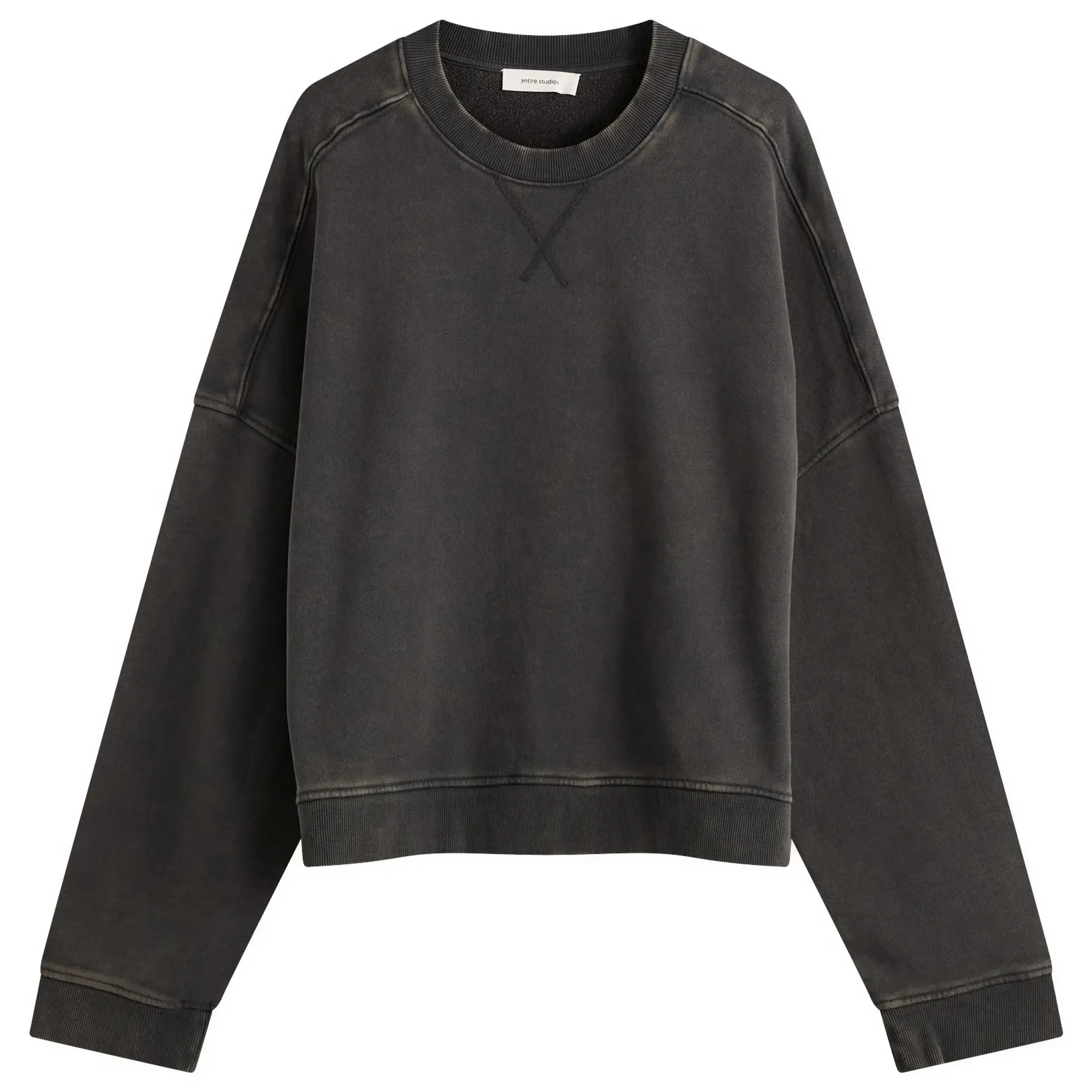 Entire Studios Men's Box Crew Sweatshirt Washedblack