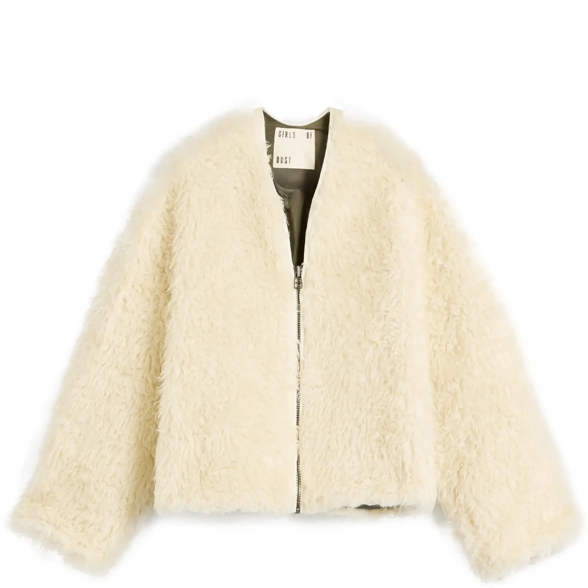 Girls of Dust Women's Shetland Fleece Jacket Ecru