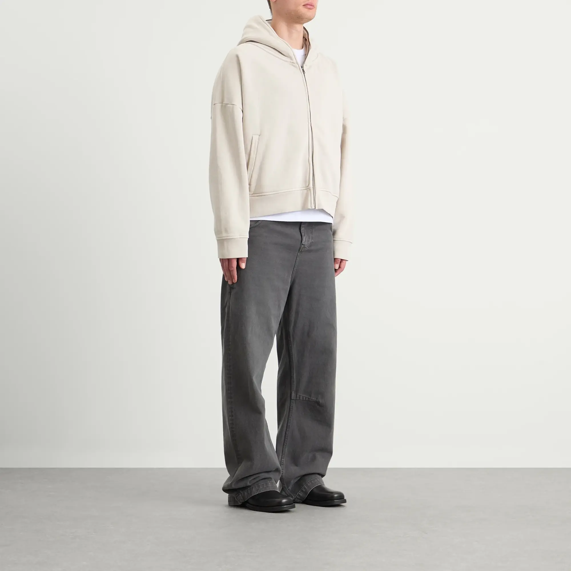 Entire Studios Men's Eternal Full-Zip Hoodie Offwhite
