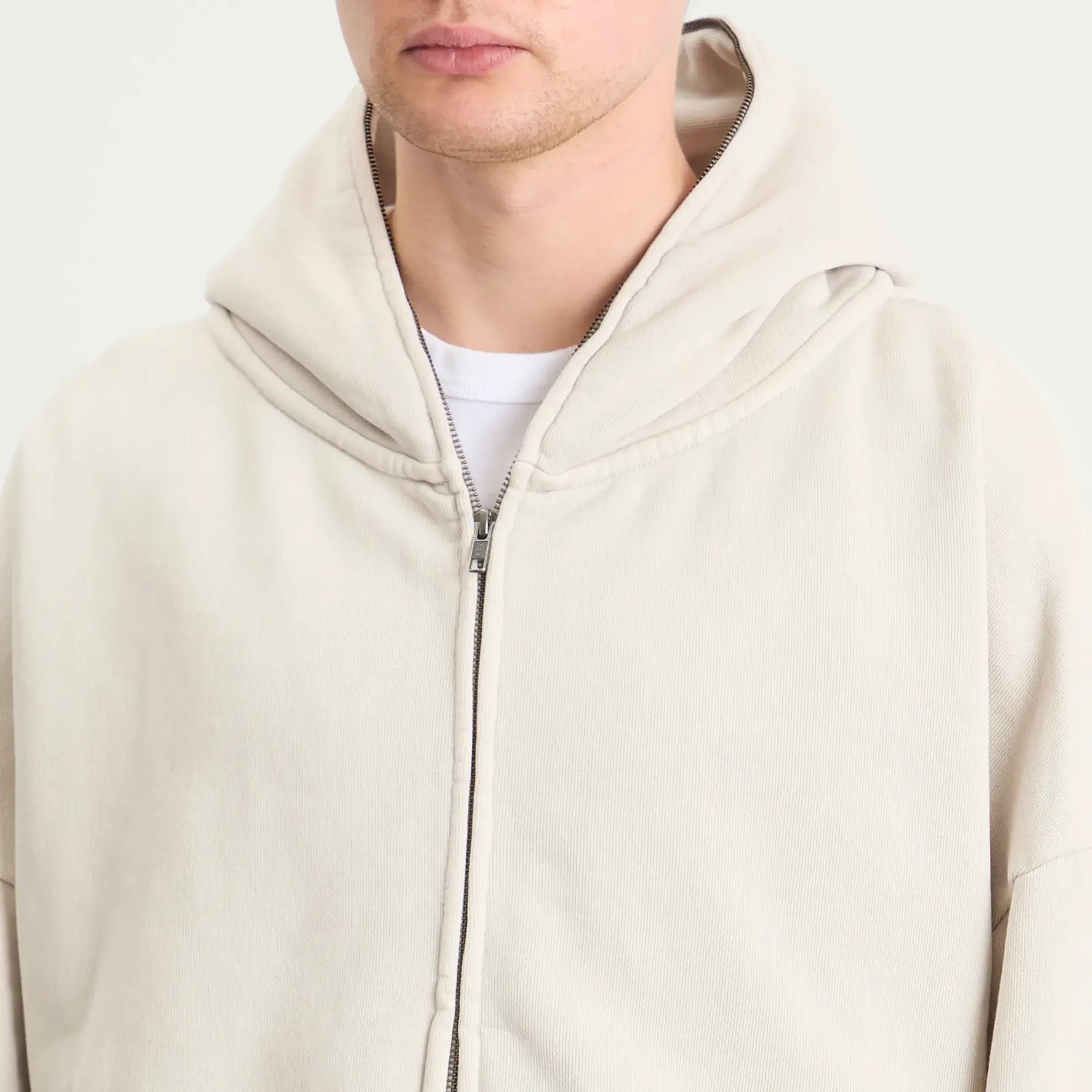 Entire Studios Men's Eternal Full-Zip Hoodie Offwhite