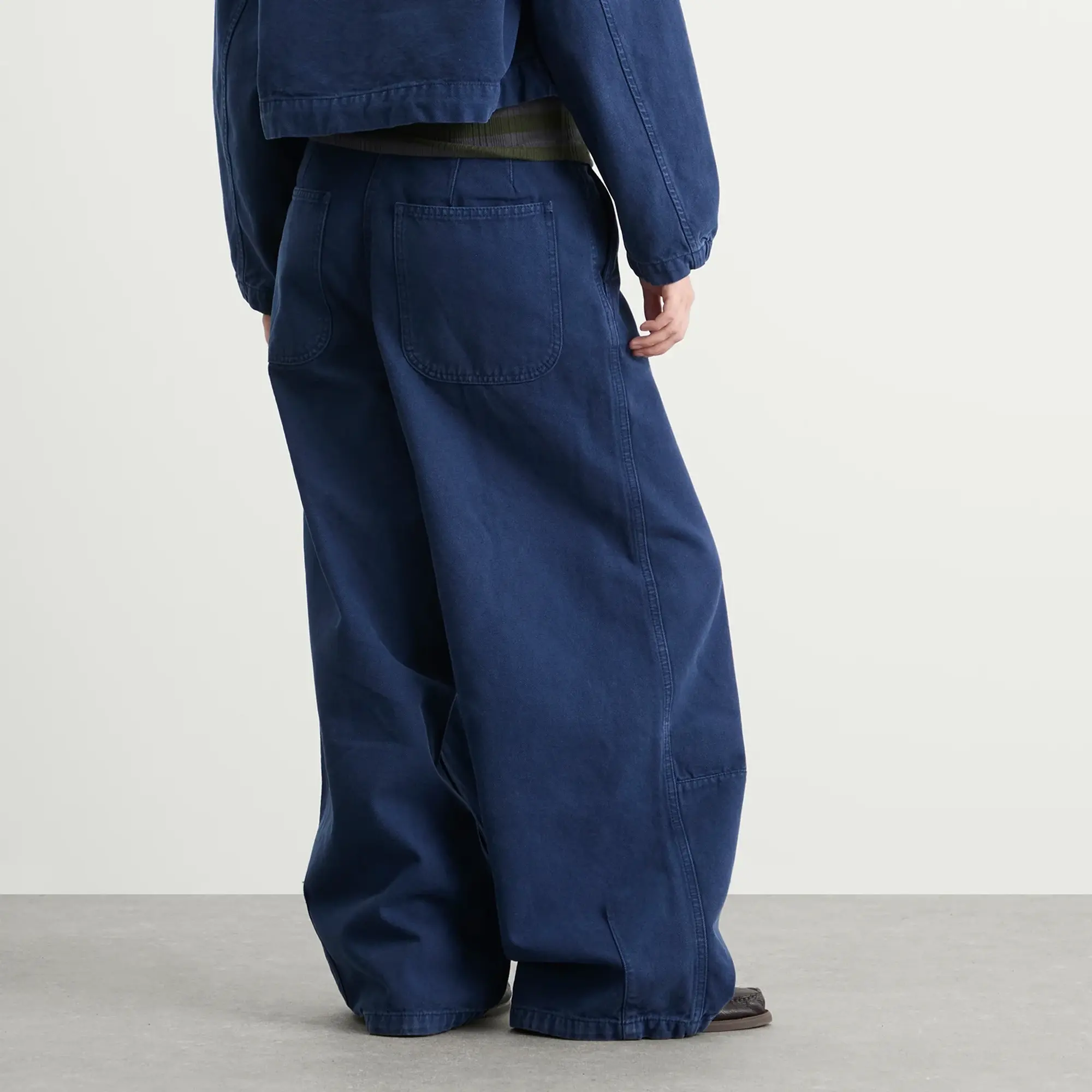Girls of Dust Women's Atlantide Canvas Chino Trousers Indigo Blue