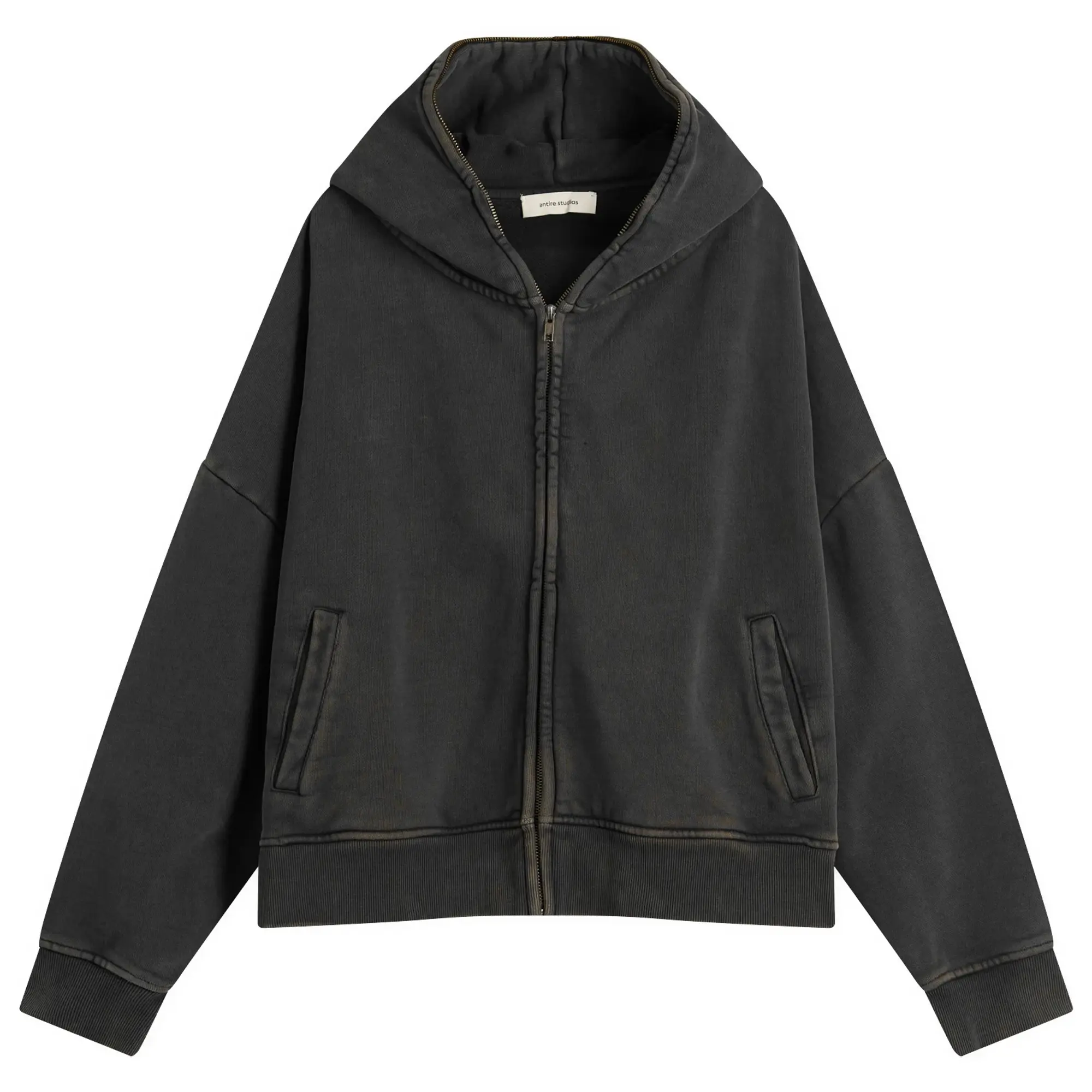 Entire Studios Men's Eternal Full-Zip Hoodie Washedblack