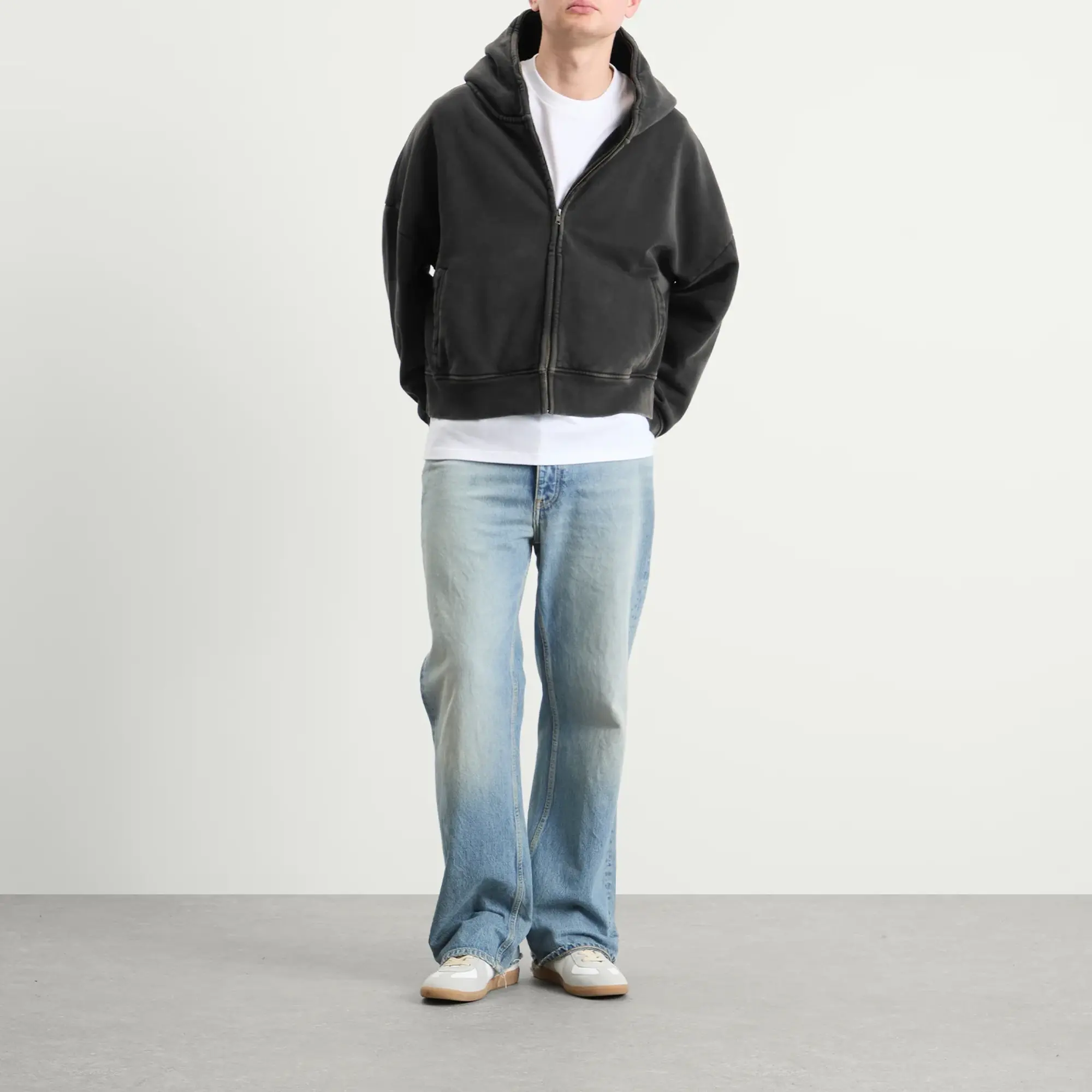 Entire Studios Men's Eternal Full-Zip Hoodie Washedblack