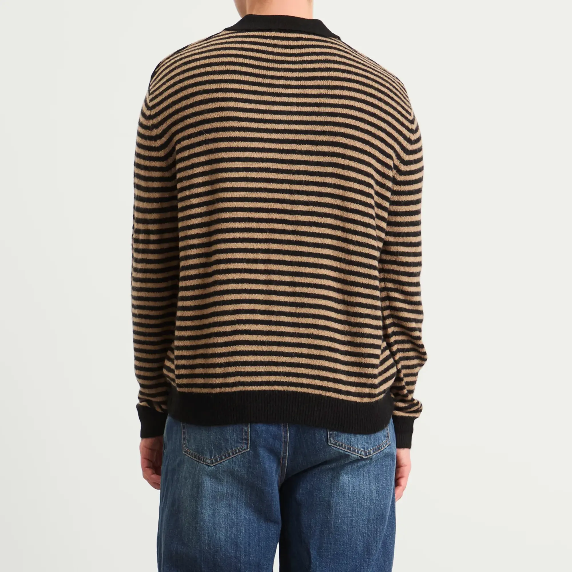 Carter Young Men's Stripe Leigh Polo Black / Stripe