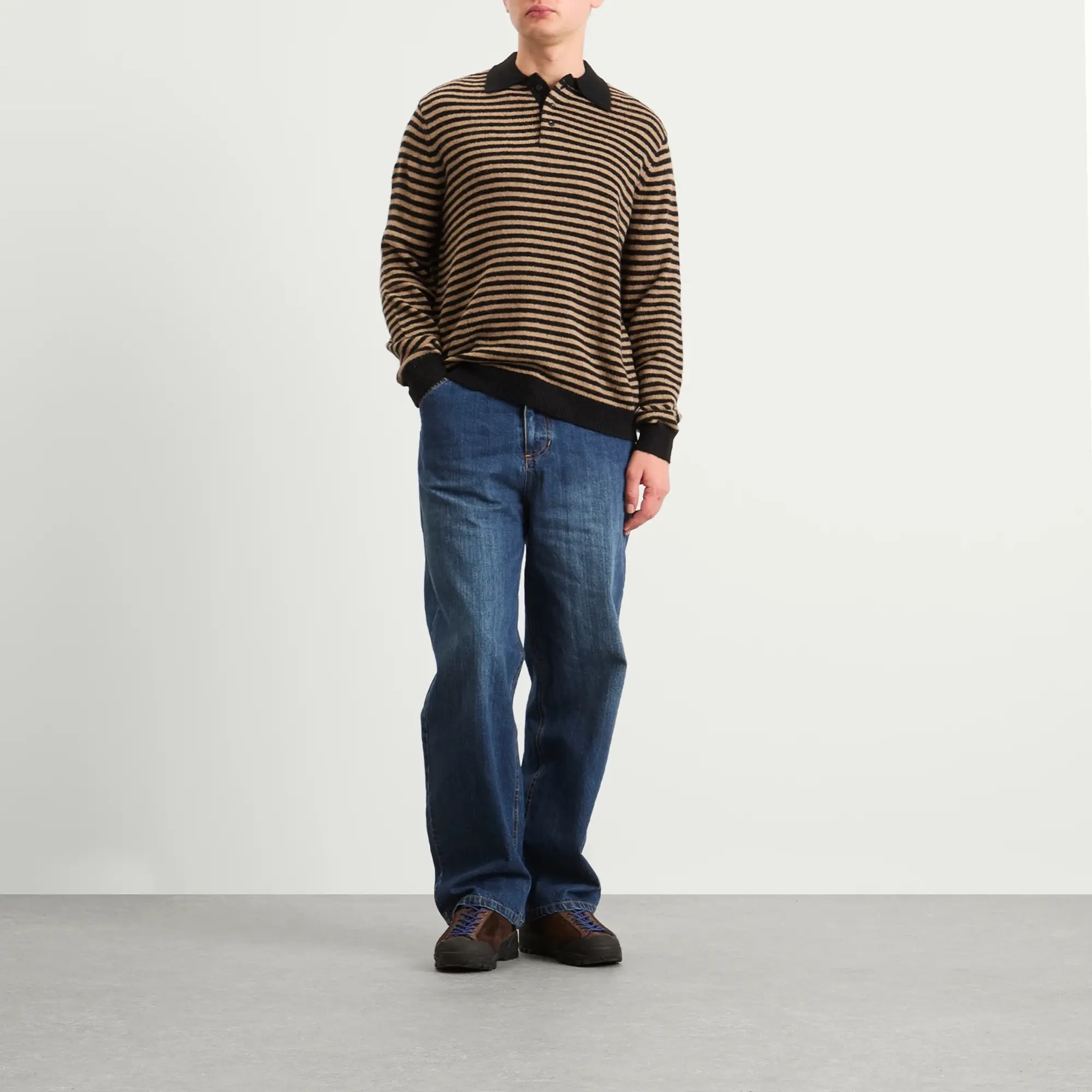 Carter Young Men's Stripe Leigh Polo Black / Stripe
