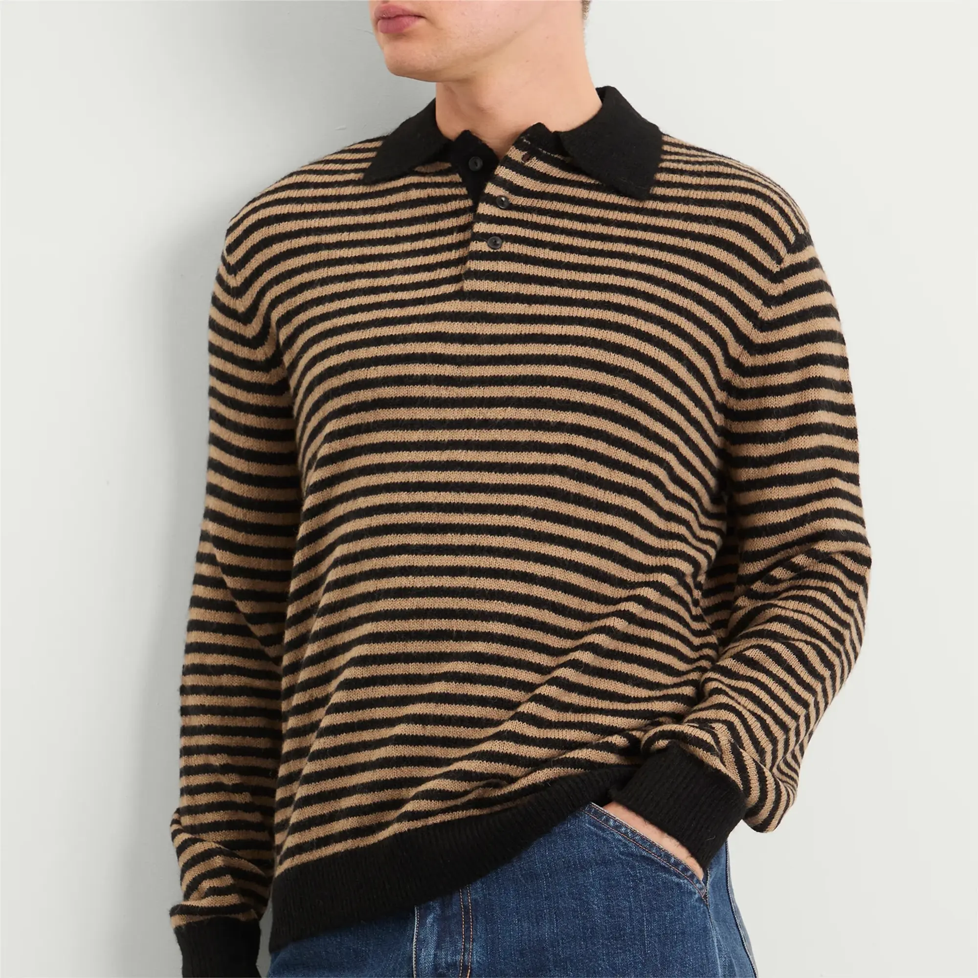 Carter Young Men's Stripe Leigh Polo Black / Stripe
