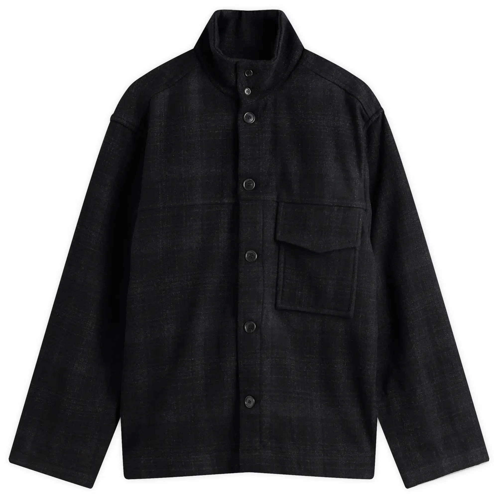 YMC Men's Cruiser Check Shirt Jacket Black/Charcoal