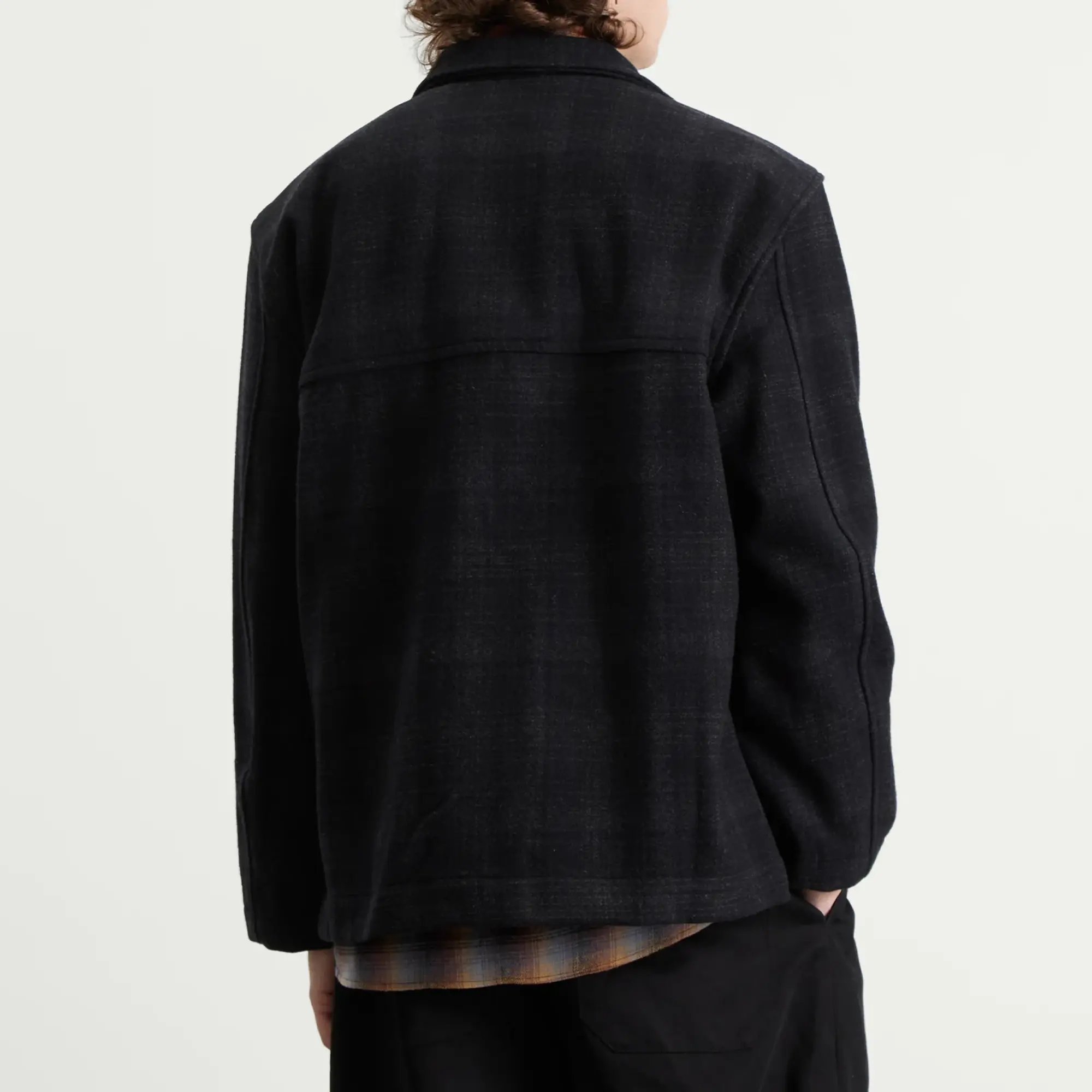 YMC Men's Cruiser Check Shirt Jacket Black/Charcoal