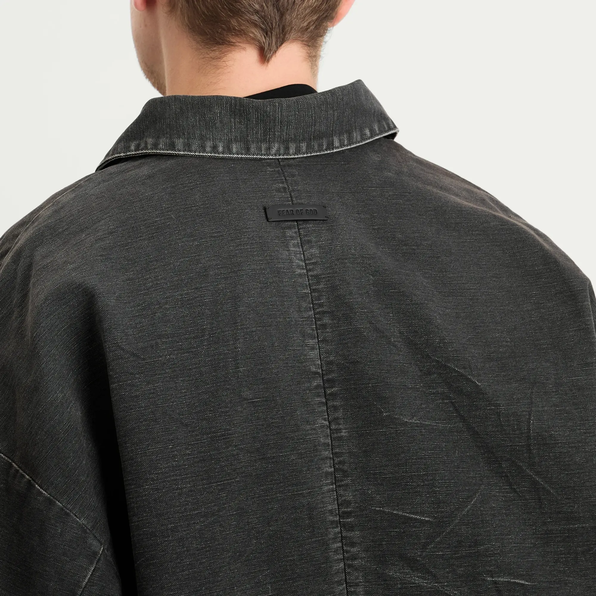 Fear of God Men's Canvas Utility Jacket Washed Black