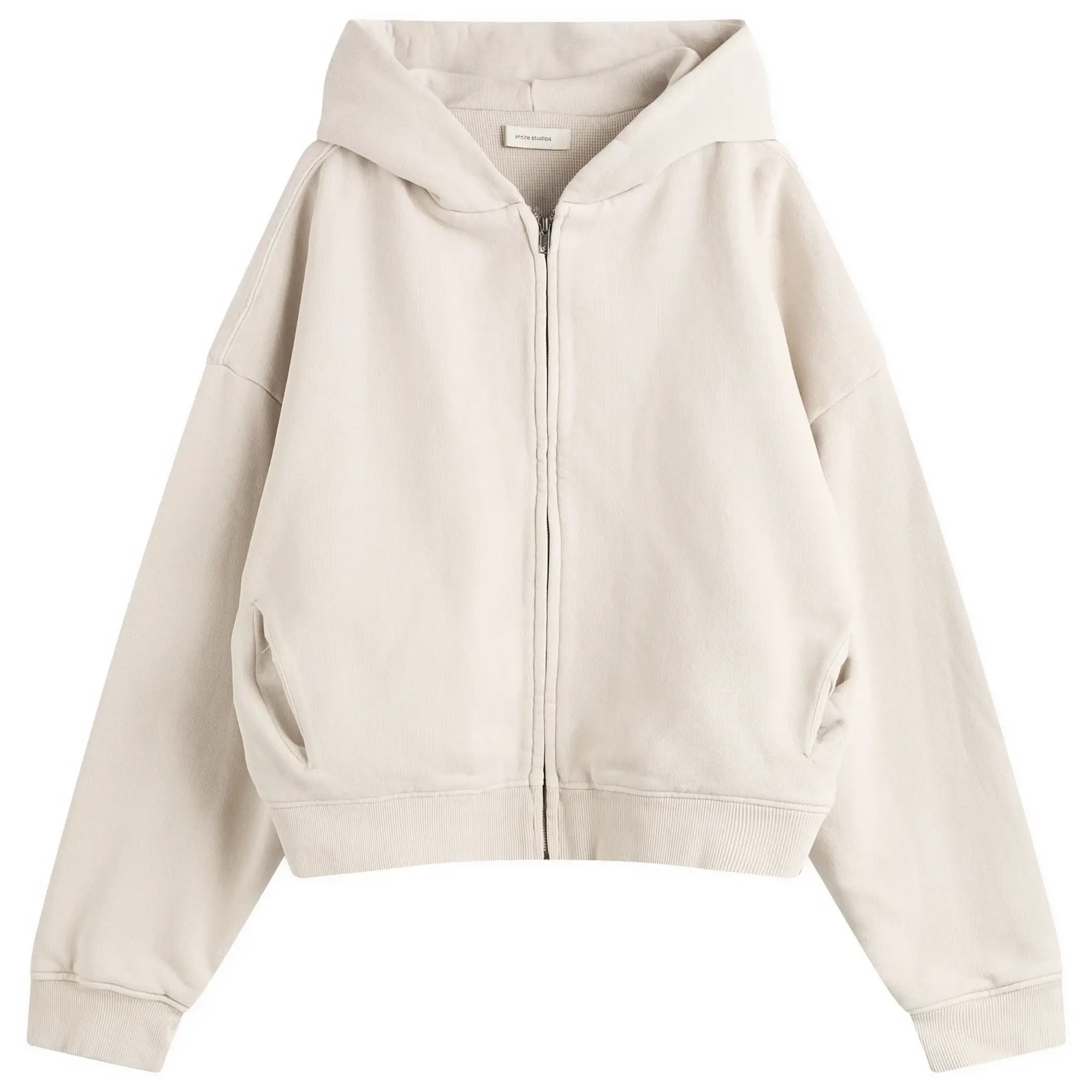 Entire Studios Men's Thermal Waffle Hoodie Offwhite