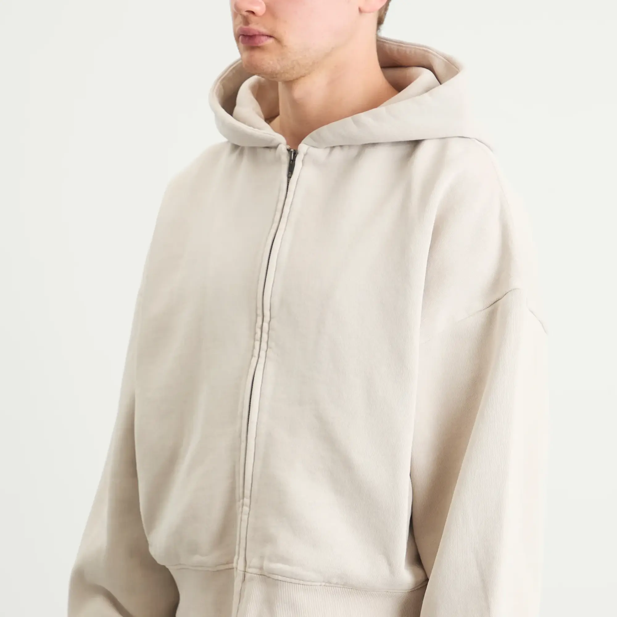 Entire Studios Men's Thermal Waffle Hoodie Offwhite