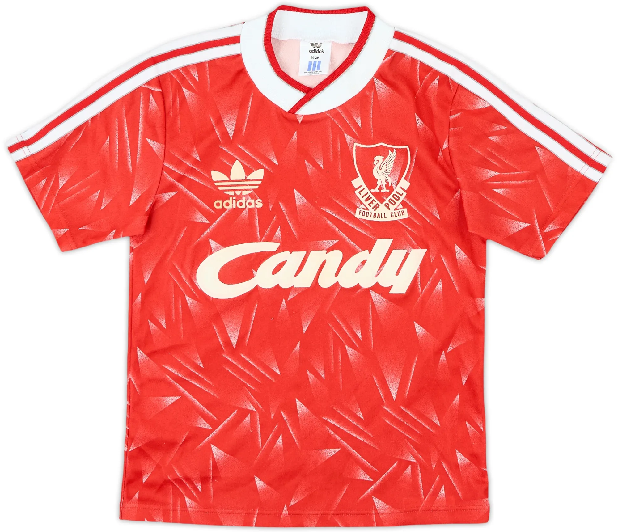 adidas Liverpool Boys SS Home Shirt 1989/91