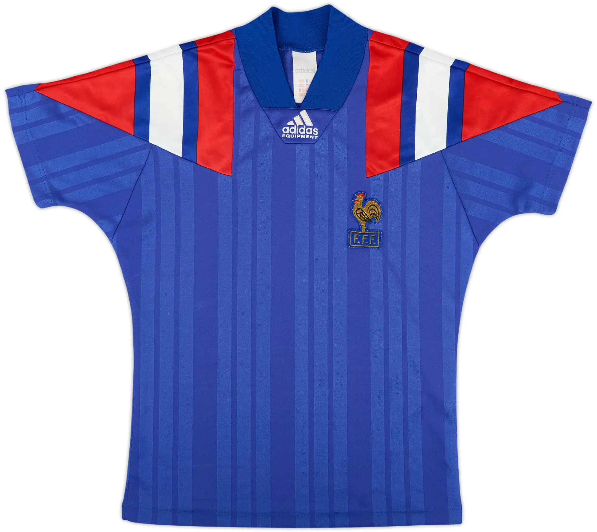 adidas France Mens SS Home Shirt 1992