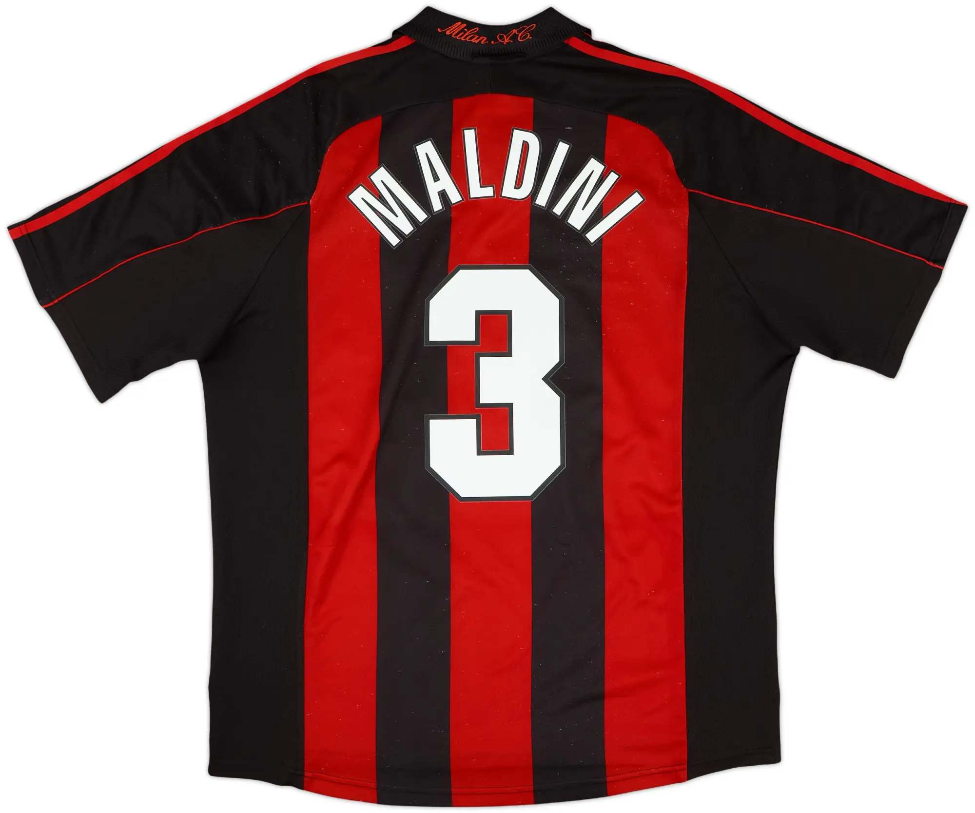 1998-00 AC Milan Home Shirt Maldini #3 - 8/10 - (XL)