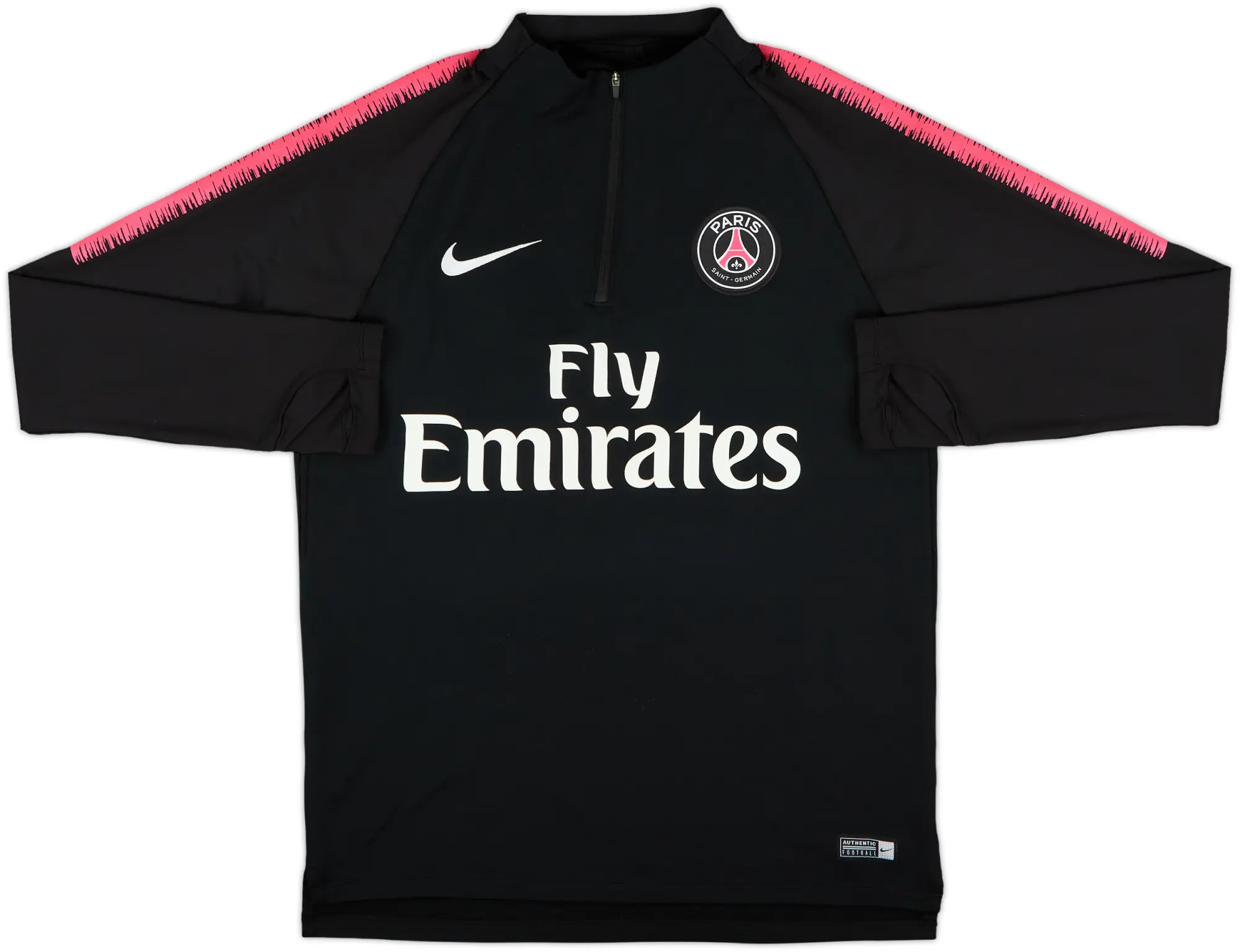 2018-19 Paris Saint-Germain Nike 1/4 Zip Sweat Top - 9/10 - (M)