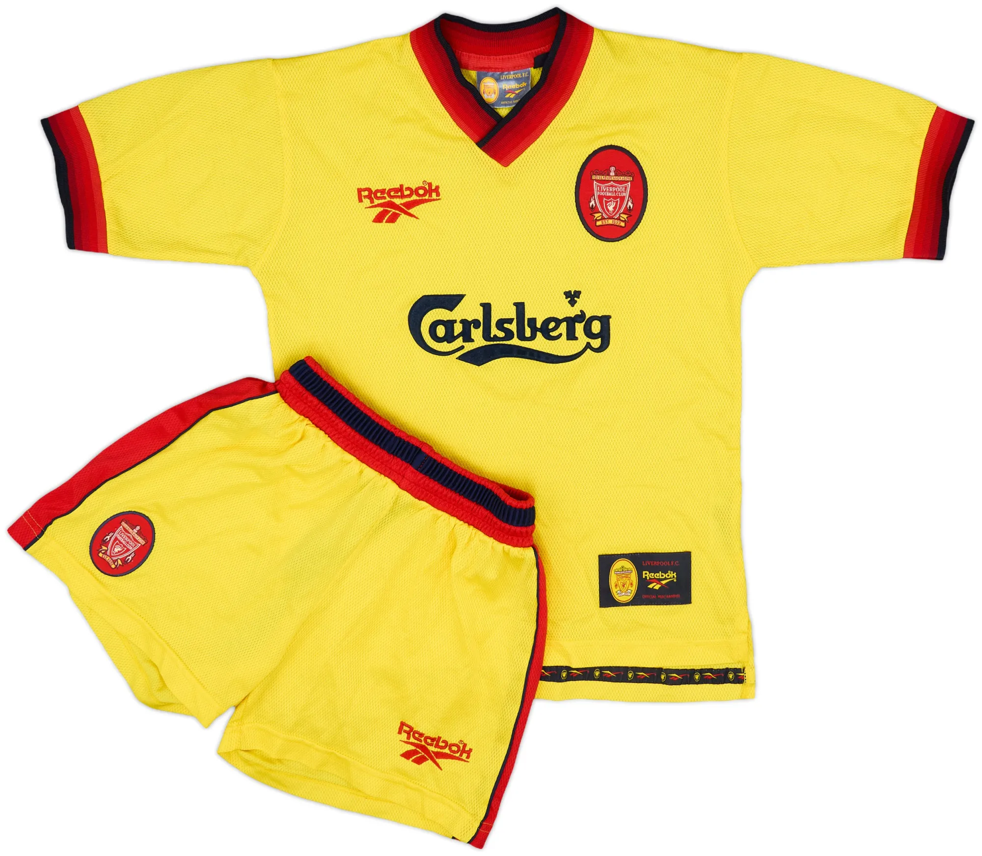 Reebok Liverpool Boys SS Away Mini Kit 1997/99