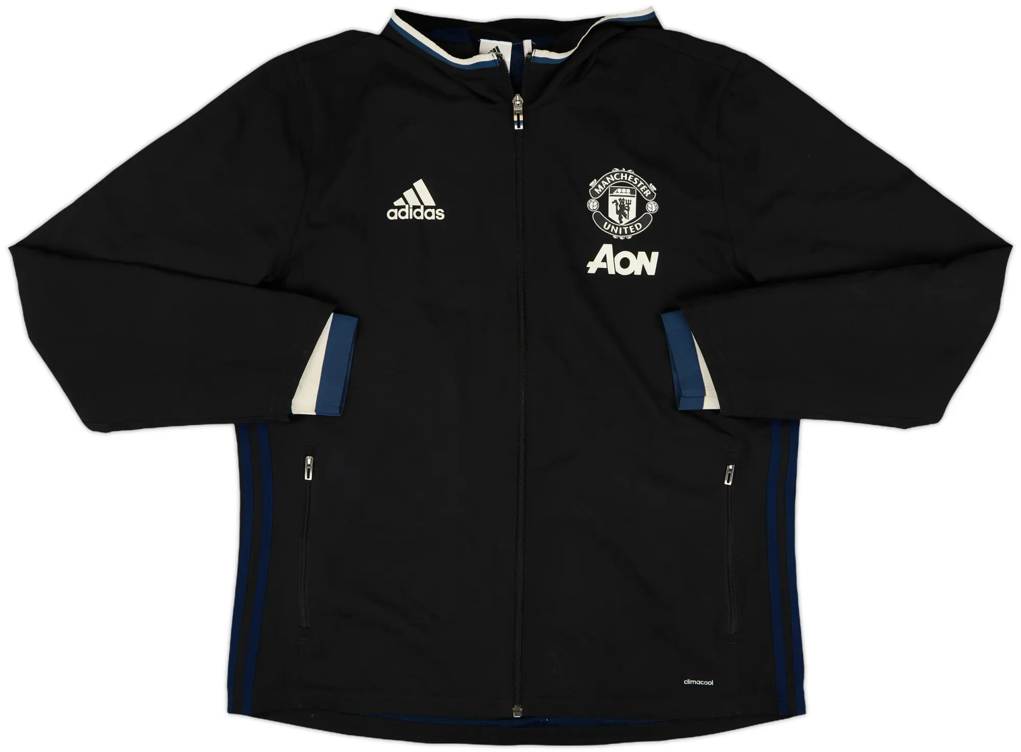 2016-17 Manchester United adidas Hooded Track Jacket - 7/10 - (L)