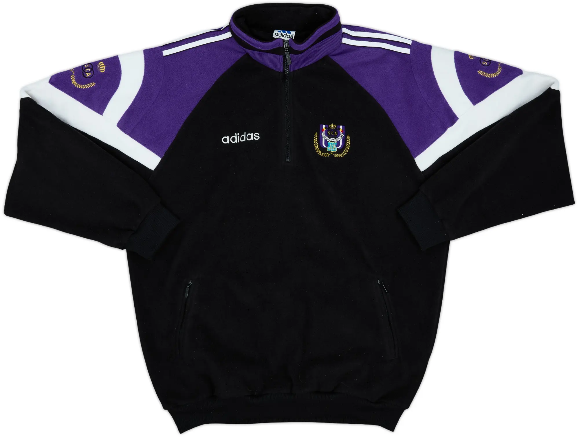 1997-98 Anderlecht adidas 1/4 Zip Fleece Jacket - 10/10 - (L)