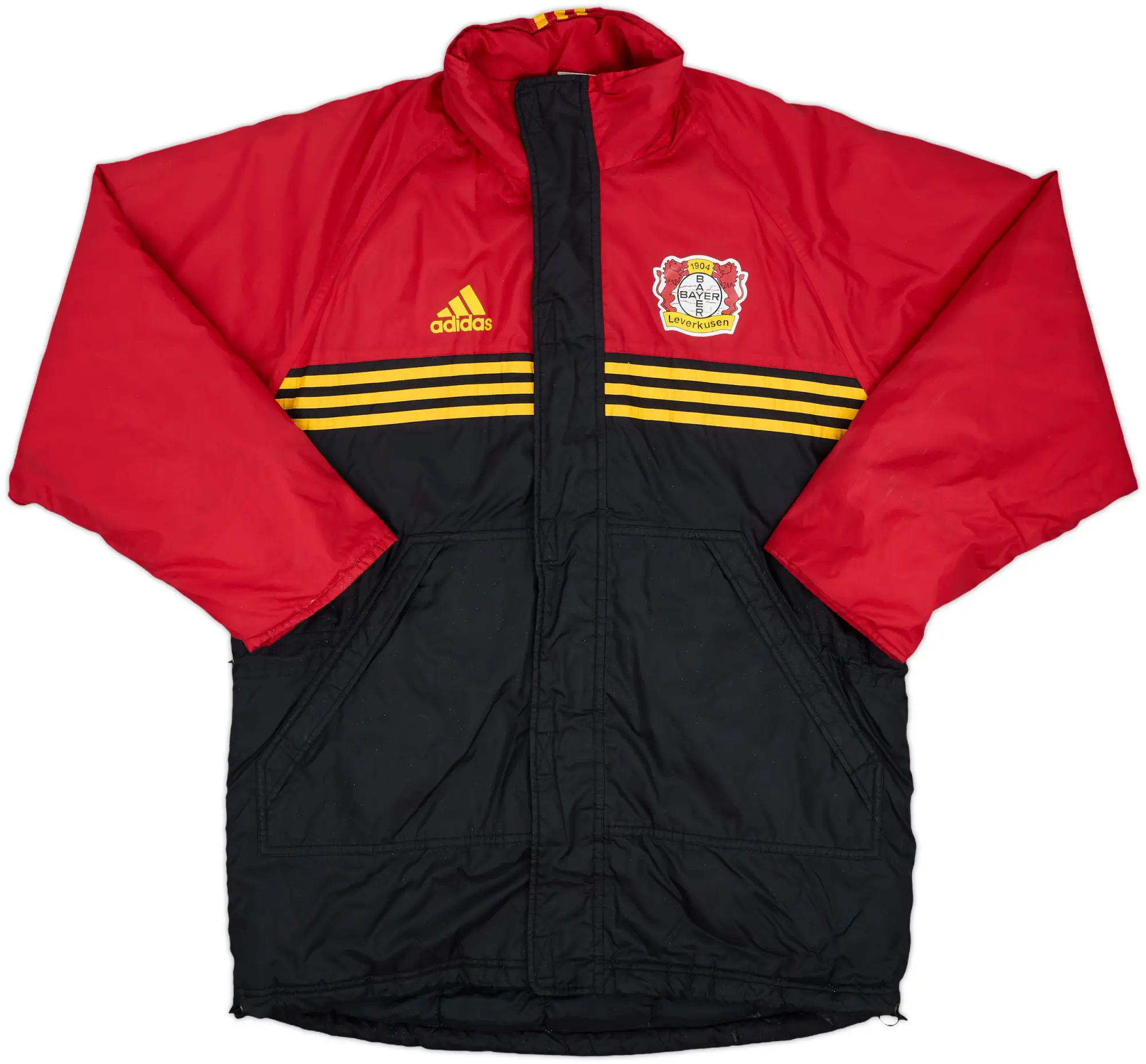 1998-99 Bayer Leverkusen adidas Padded Bench Coat - 5/10 - (M/L)
