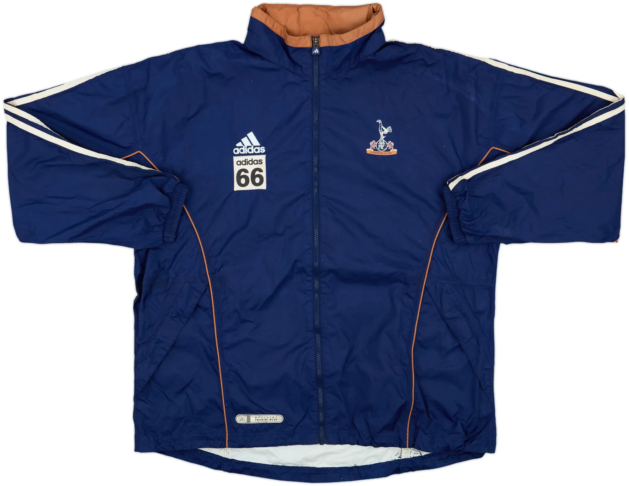 1999-00 Tottenham adidas Player Issue Hooded Rain Jacket #66 - 6/10 - (L/XL)