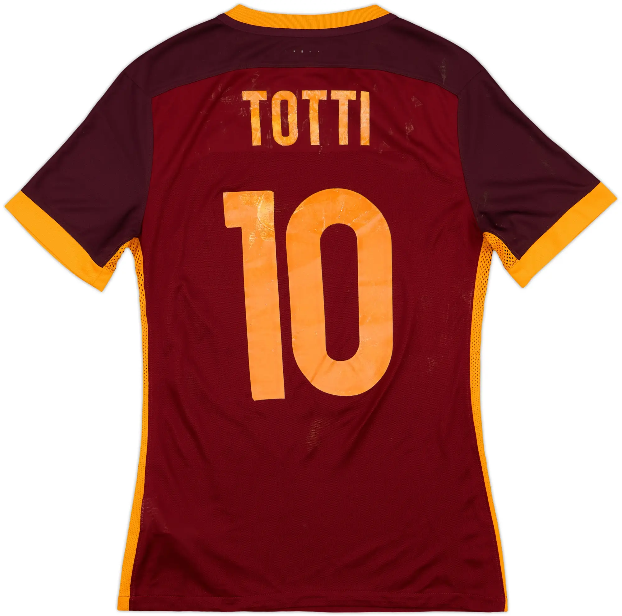 2015-16 Roma Authentic Home Shirt Totti #10 - 5/10 - (S)