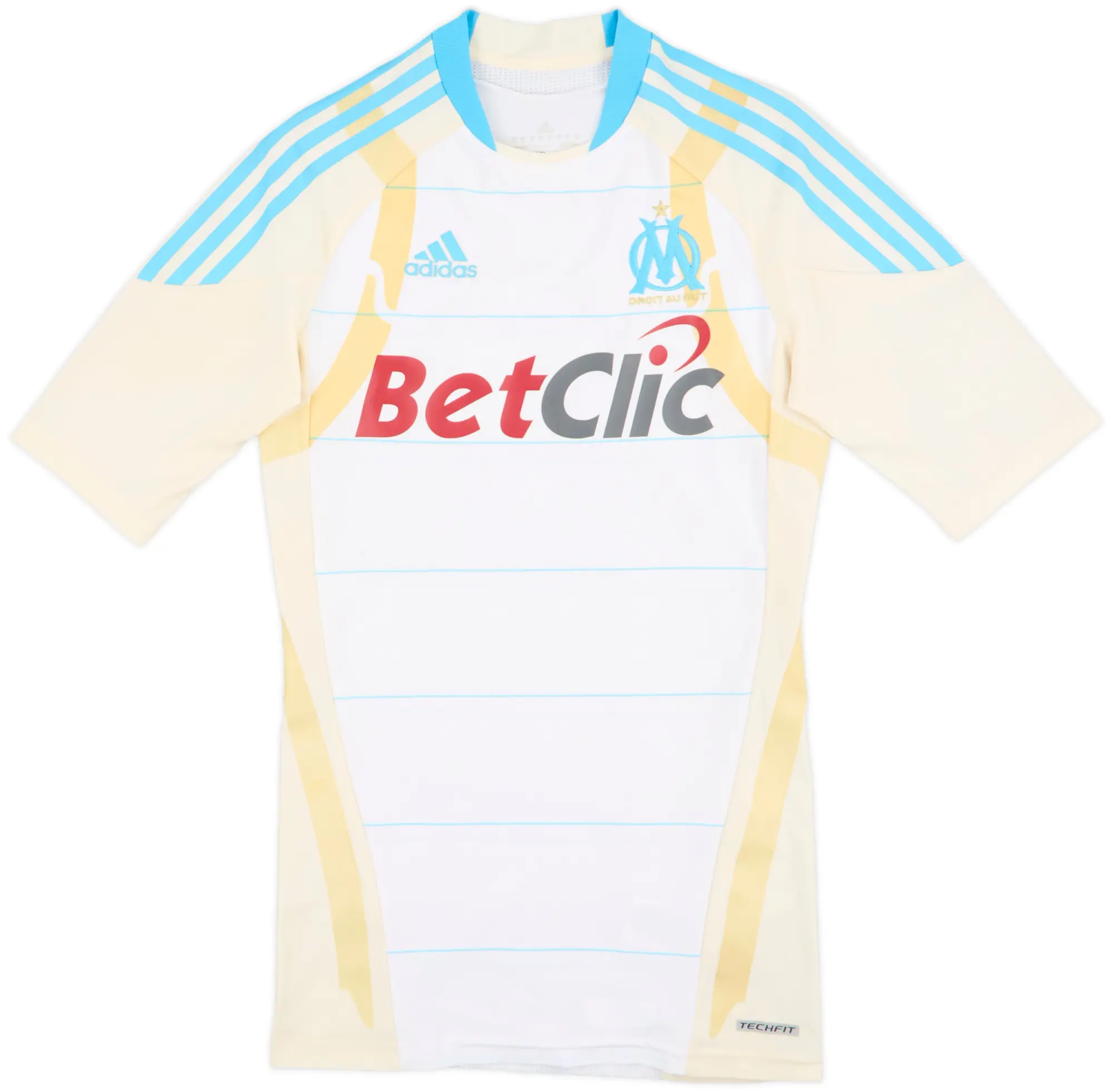 2010-11 Olympique Marseille Player Issue TechFit Home Shirt - 4/10 - (M)