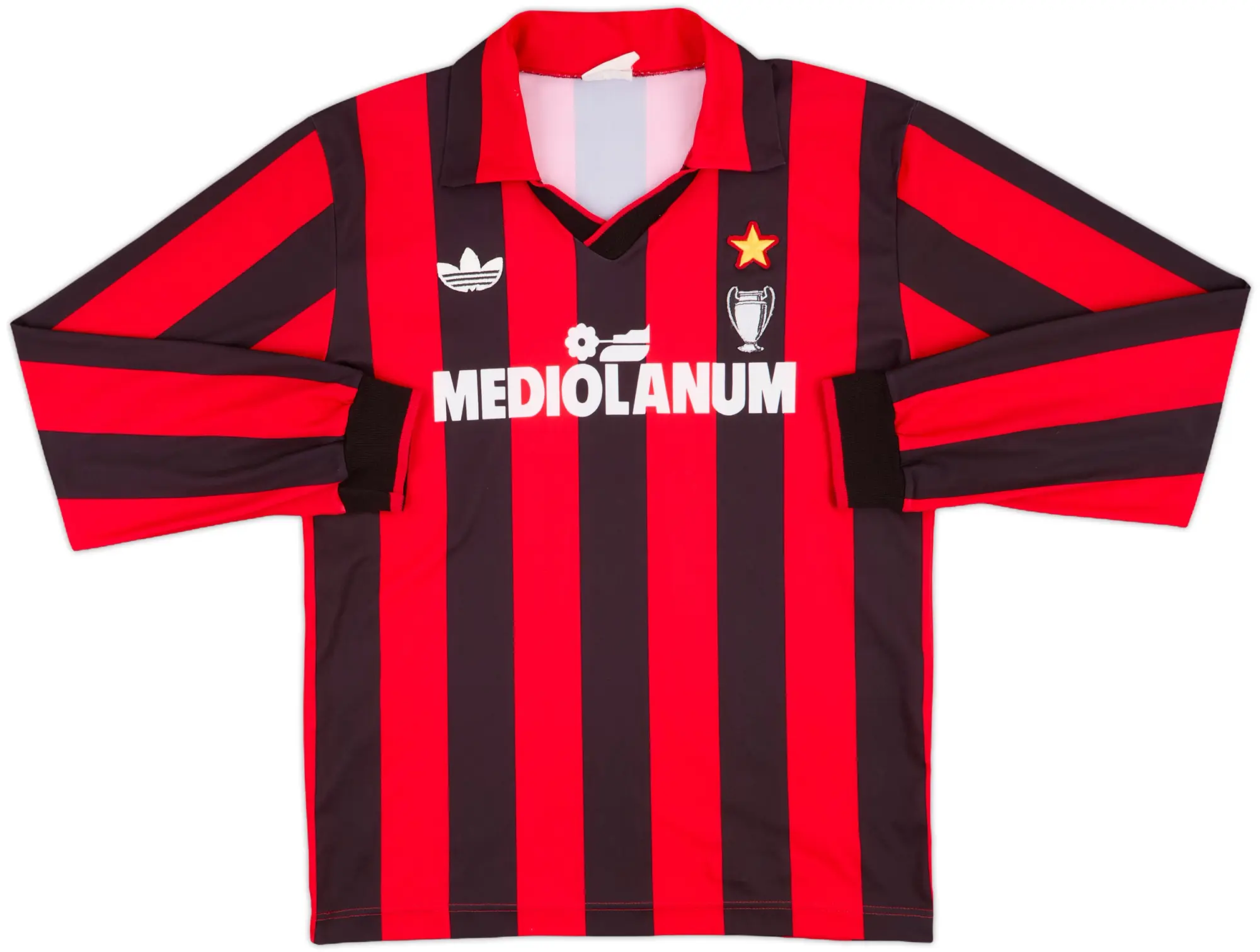 1990-91 AC Milan Home L/S Shirt - 8/10 - (S)