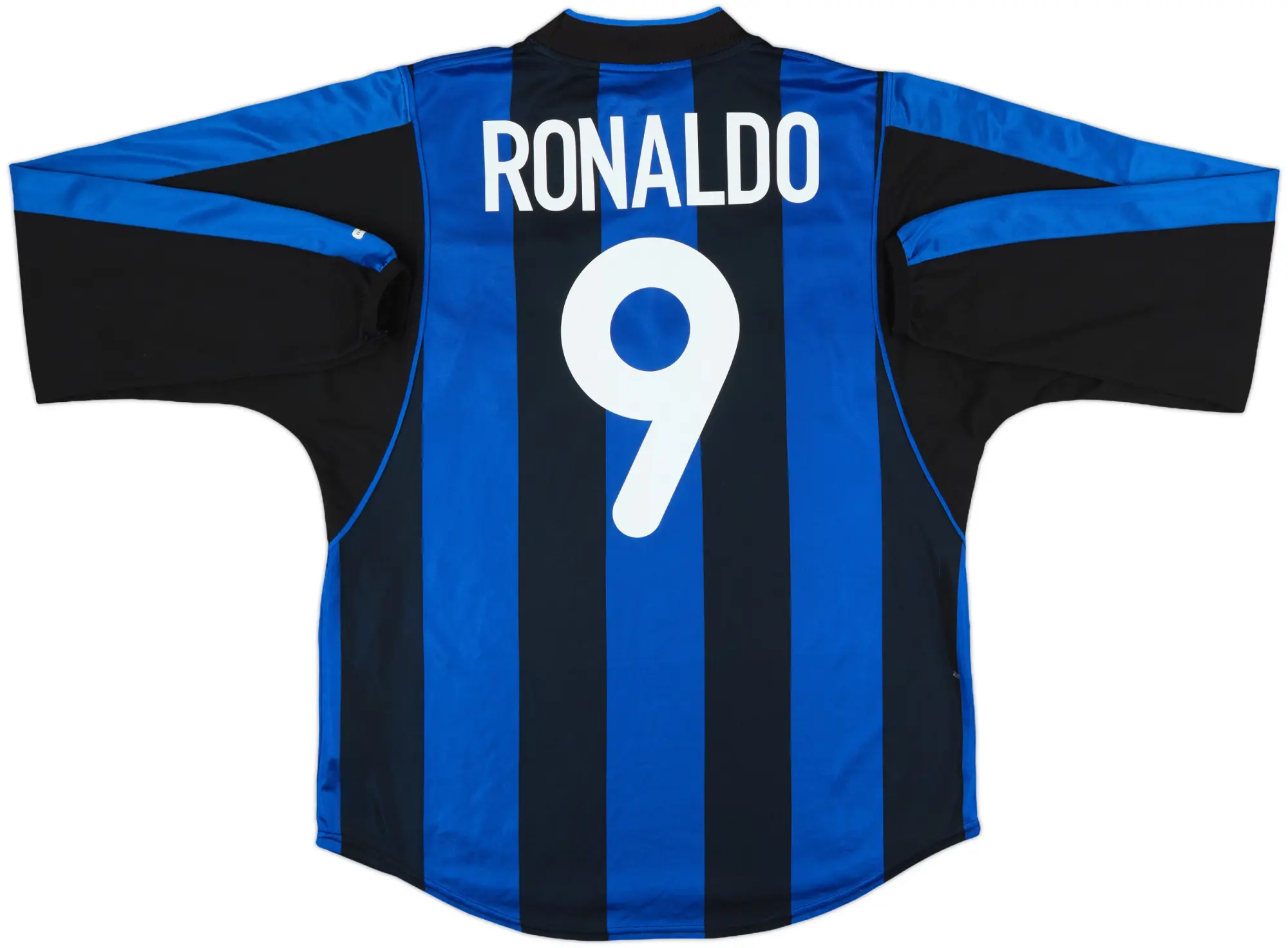2000-01 Inter Milan Home L/S Shirt Ronaldo #9 - 9/10 - (M)