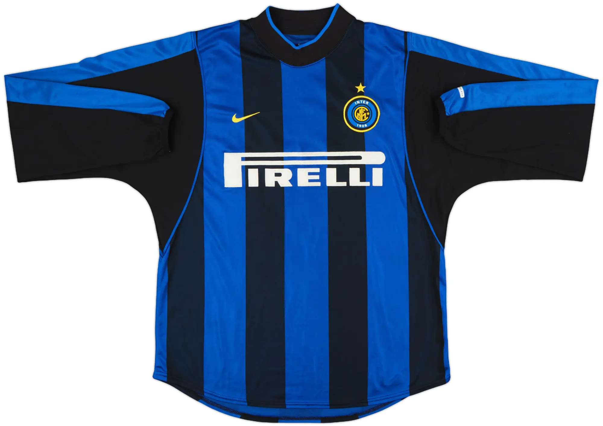 2000-01 Inter Milan Home L/S Shirt Ronaldo #9 - 9/10 - (M)