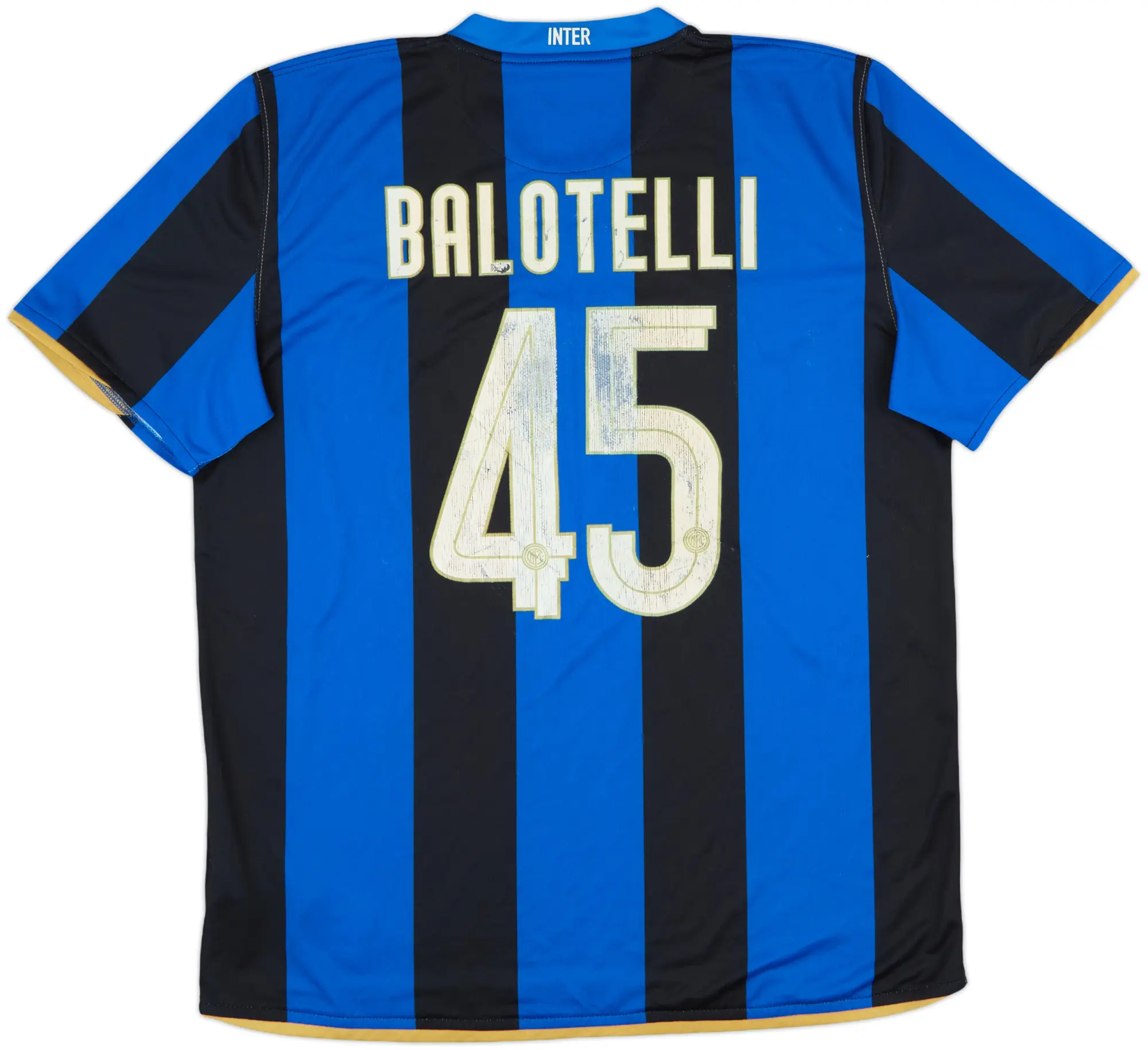 2008-09 Inter Milan Home Shirt Balotelli #45 - 5/10 - (XL)