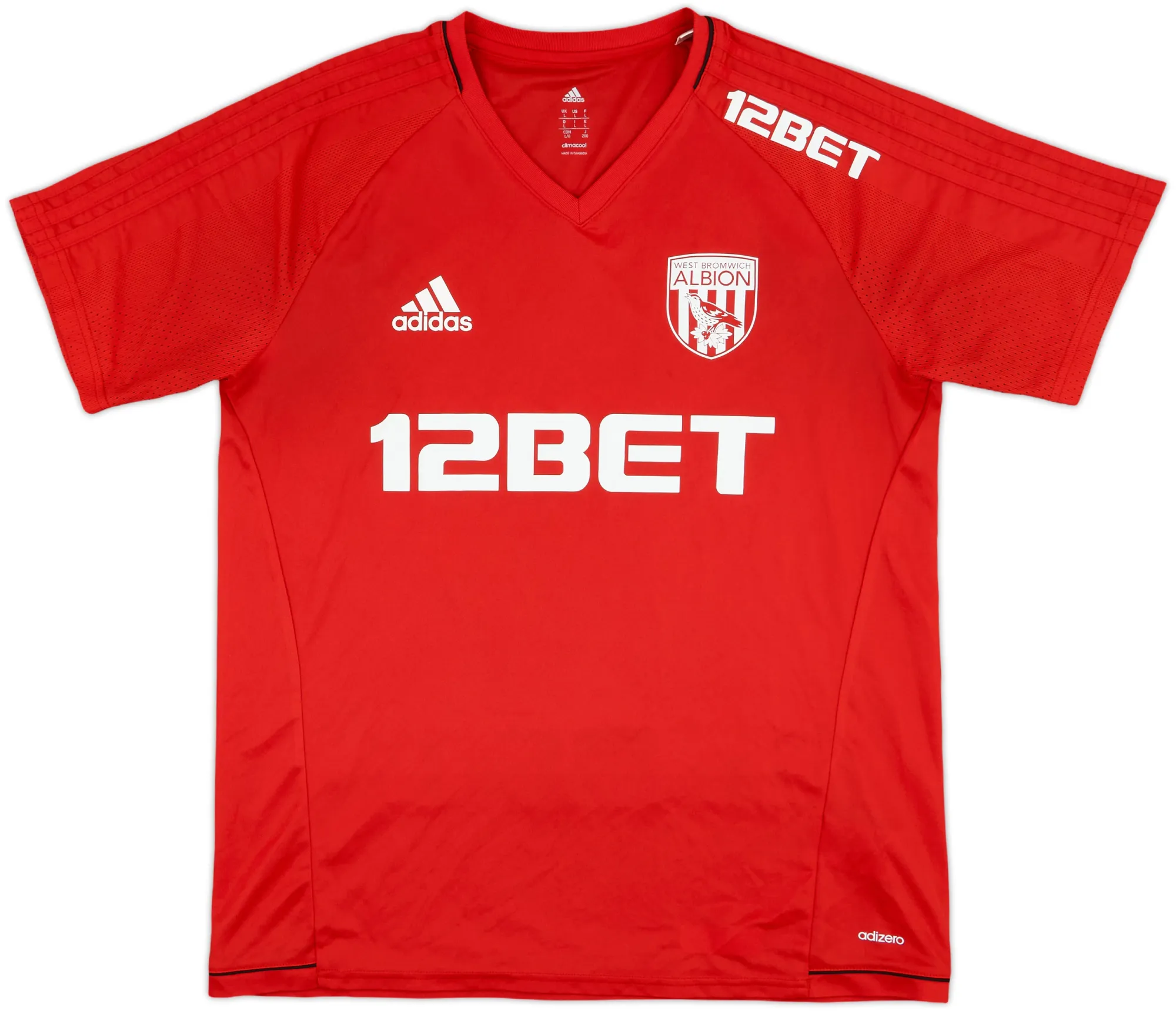 adidas West Bromwich Albion Mens SS Home Shirt 2017/18