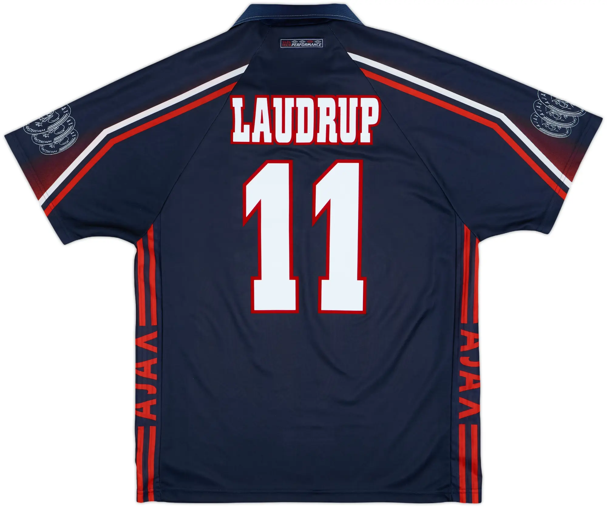 1997-98 Ajax Away Shirt Laudrup #11 - 8/10 - (L)