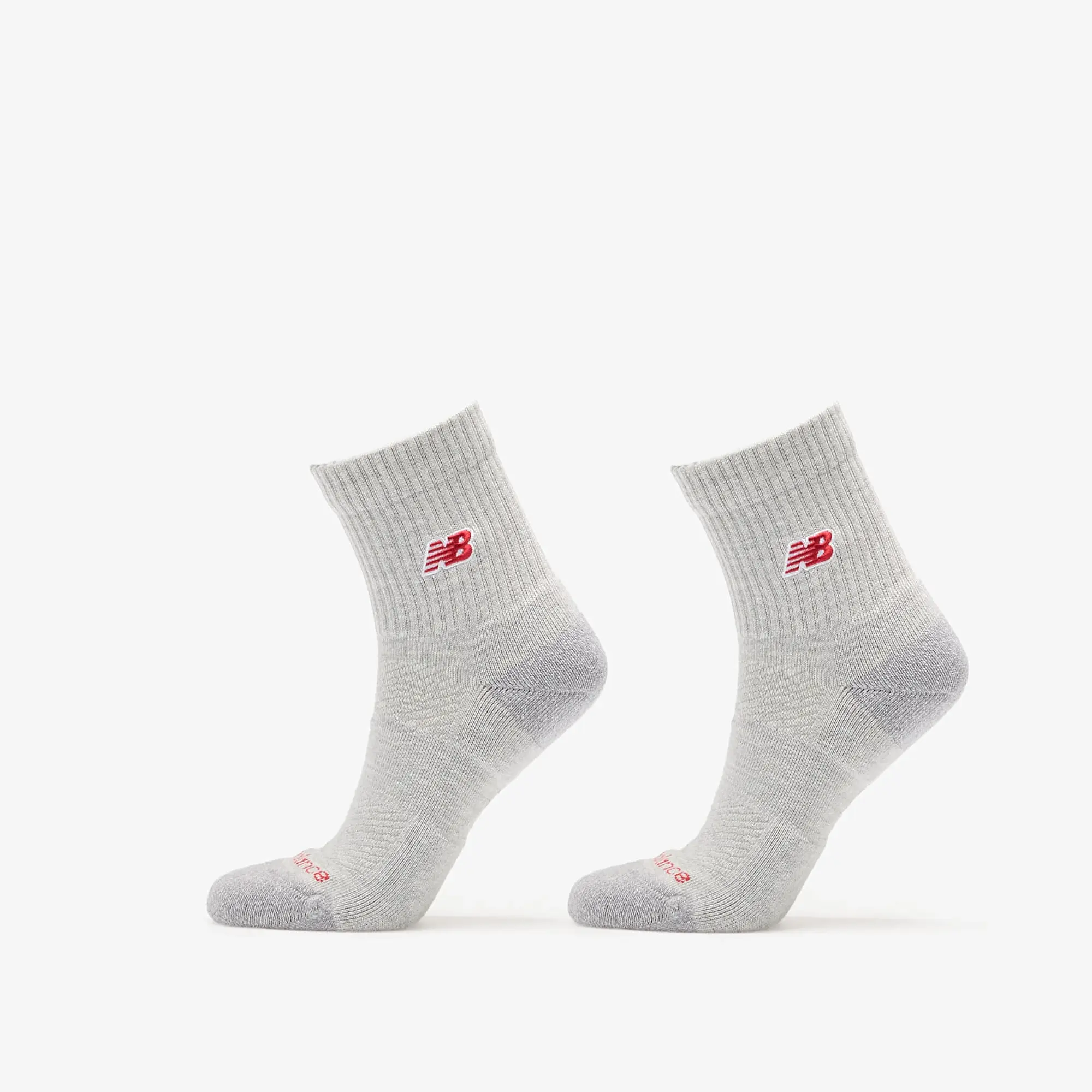 New Balance Active Premium Crew Quarter 2-Pack Athletic Grey Xl