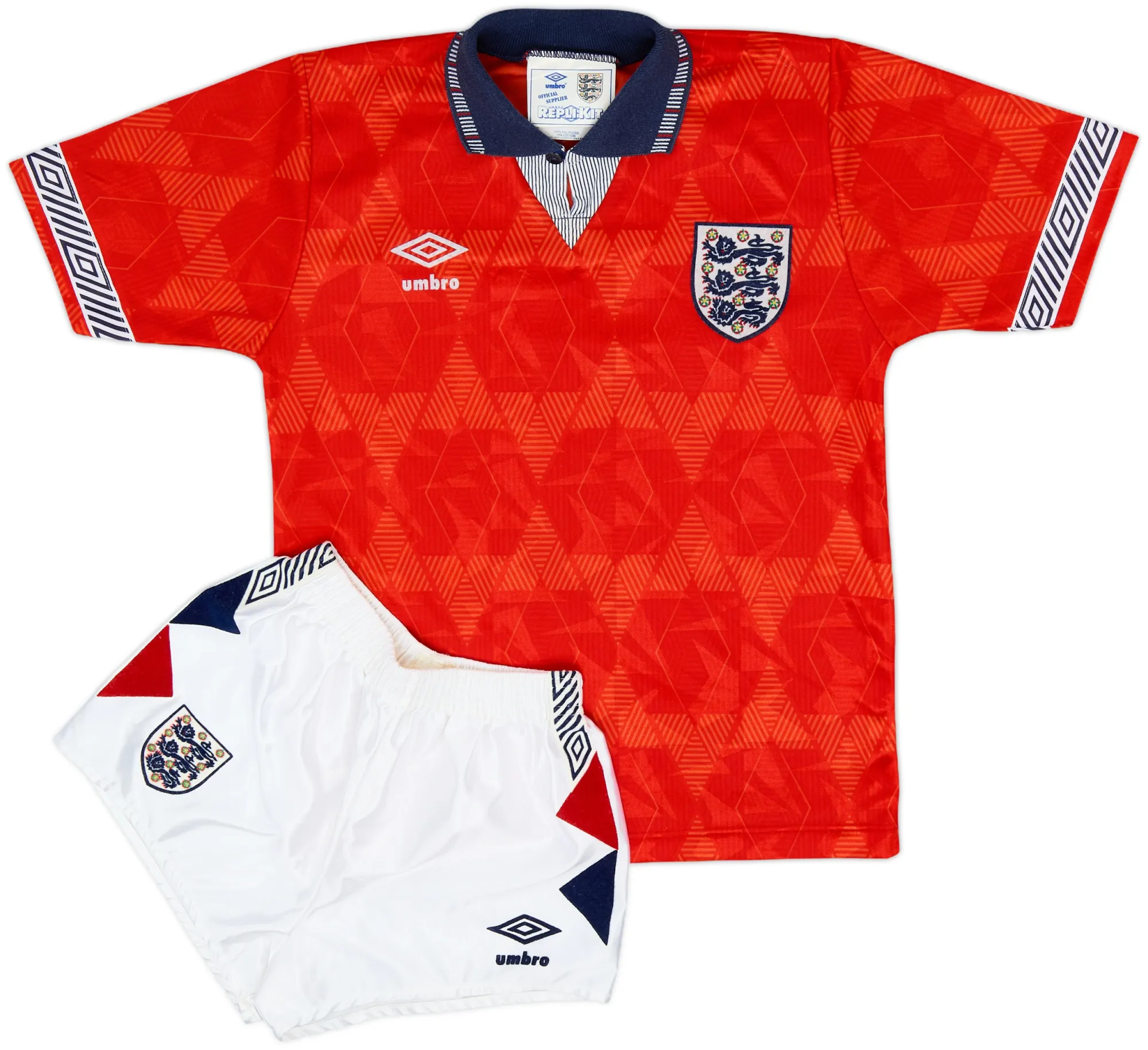Umbro England Boys SS Away Shirt 1990