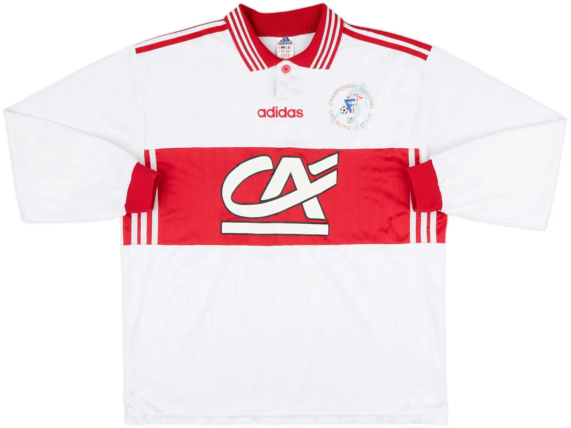 adidas France Mens LS Home Shirt 1990