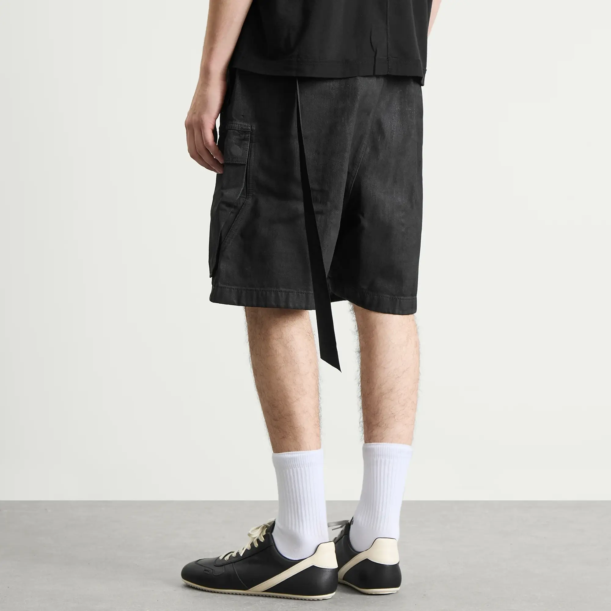 Rick Owens DRKSHDW Men's Cargobela Shorts Black Wax