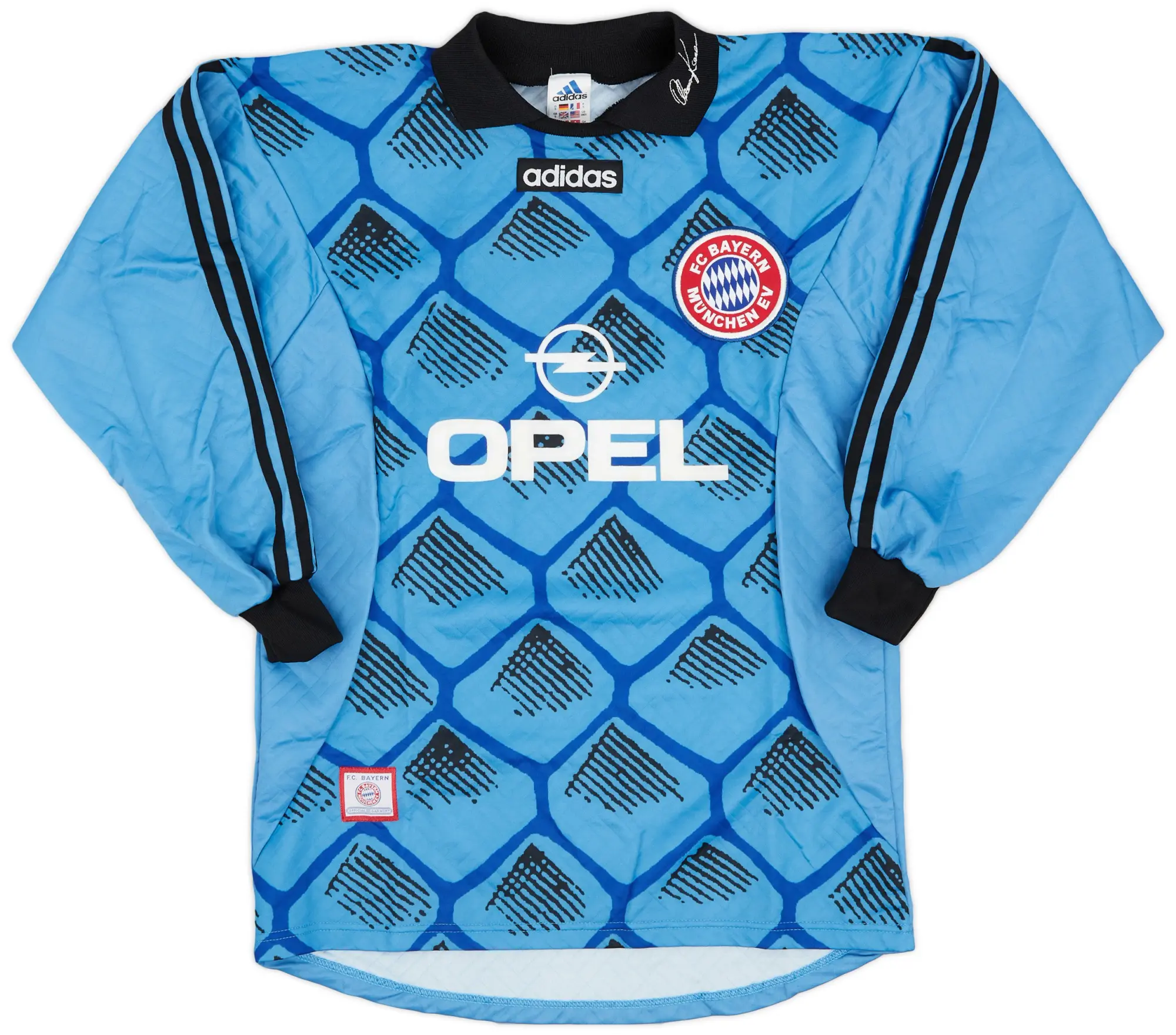 adidas Bayern Munich Mens LS Goalkeeper Home Shirt 1996/98
