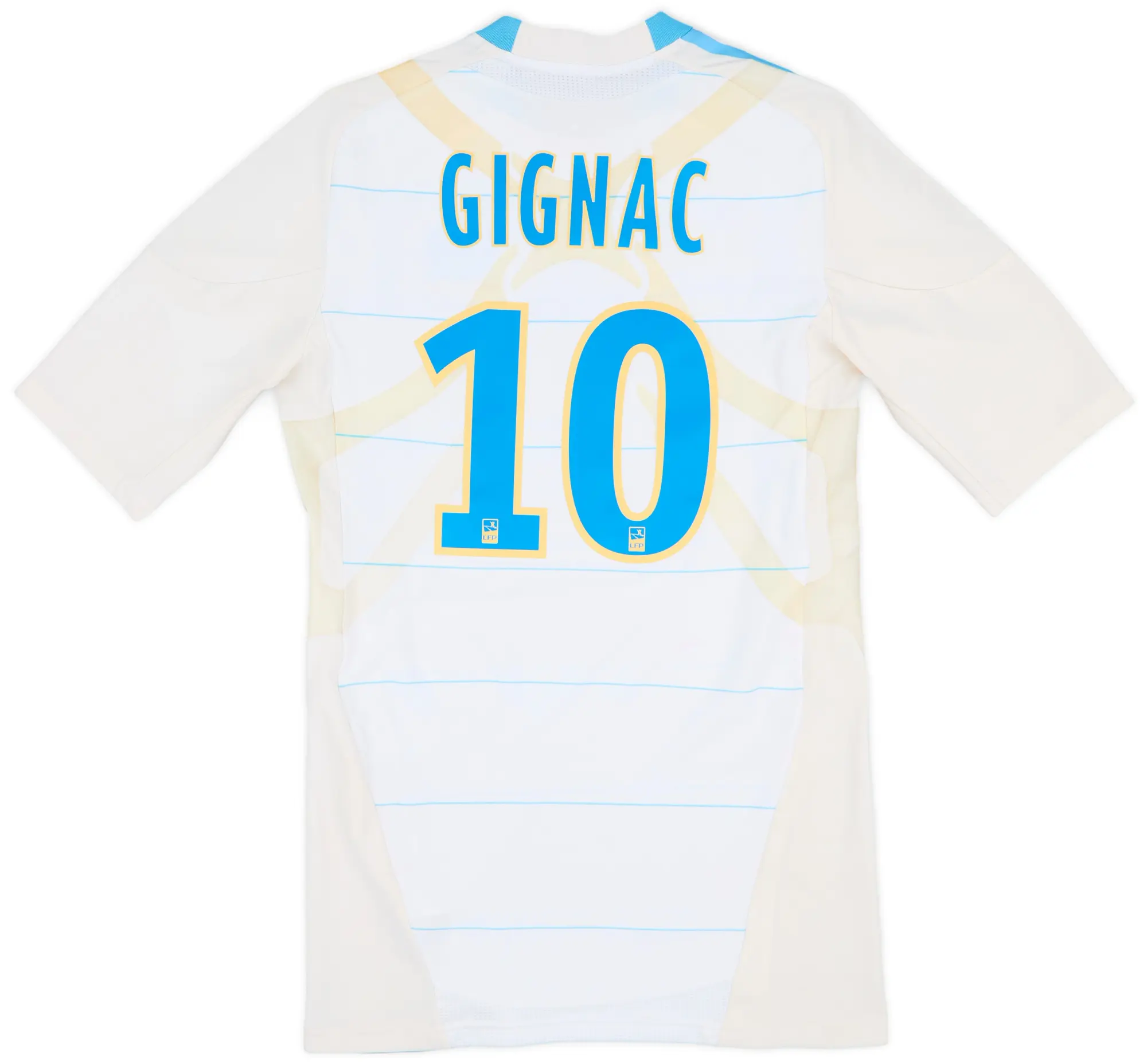 2010-11 Olympique Marseille Player Issue TechFit Home Shirt Gignac #10 - 6/10 - (L)