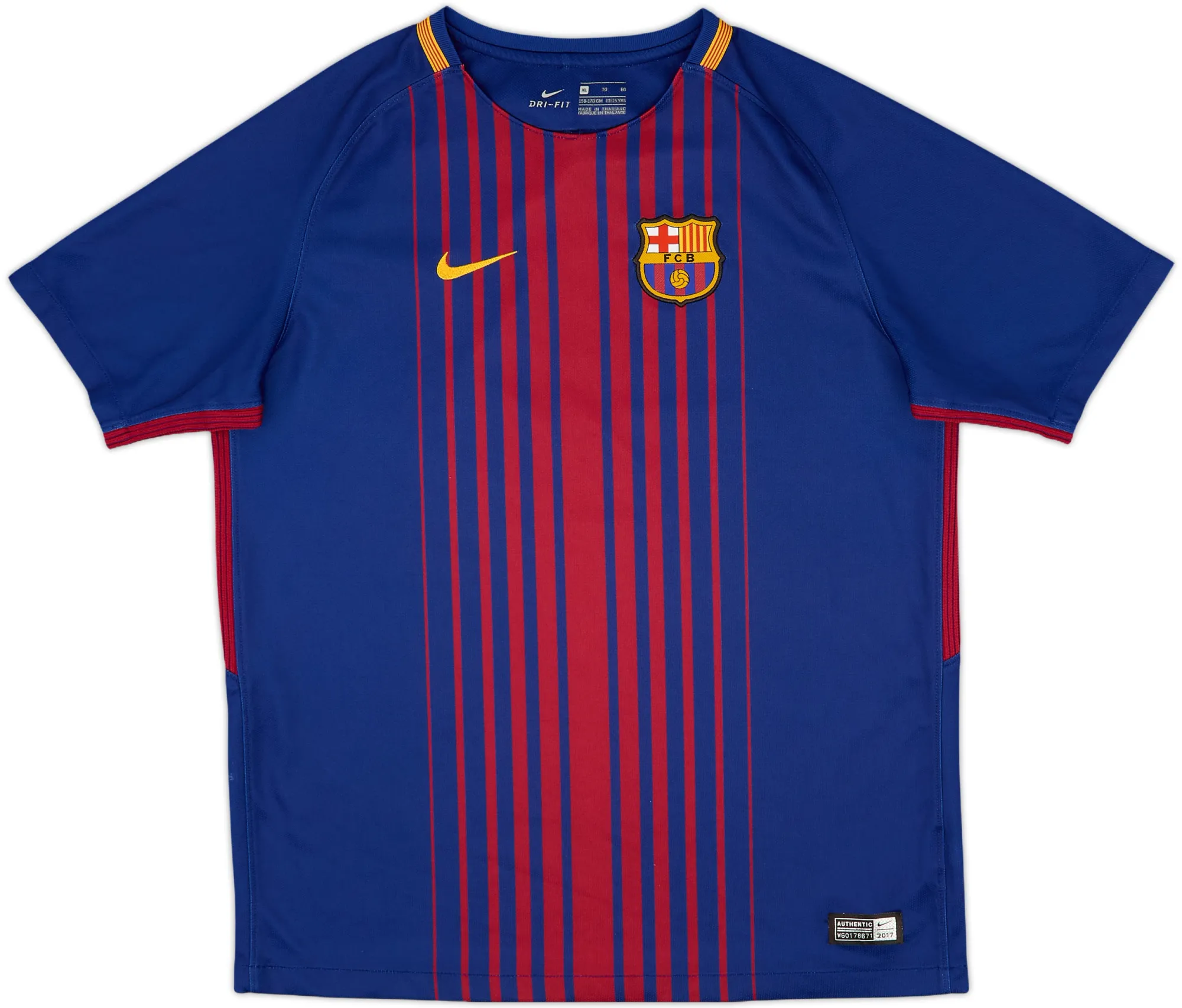 Nike Barcelona Boys SS Home Shirt 2017/18