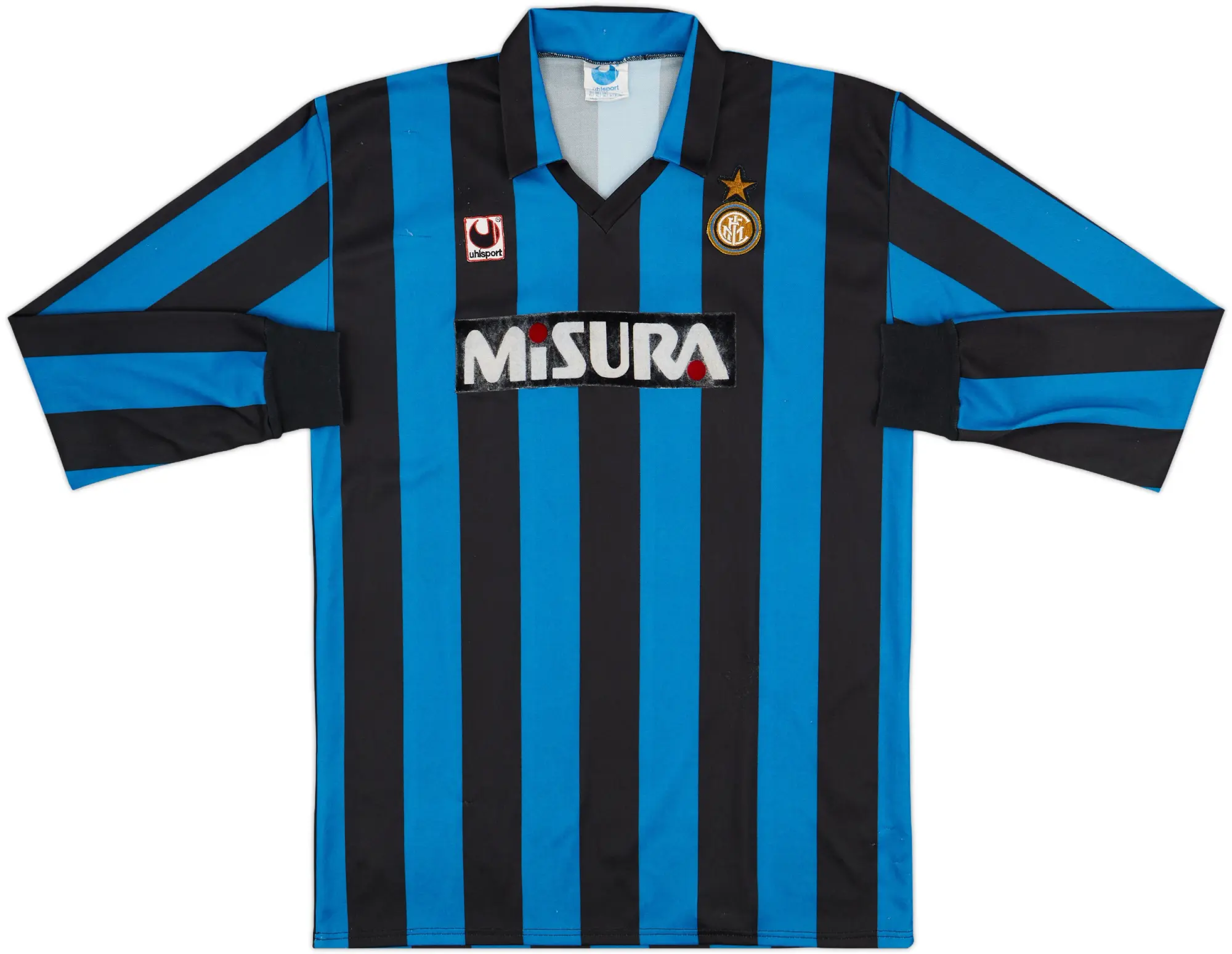 1990-91 Inter Milan Home L/S Shirt - 7/10 - (XL)
